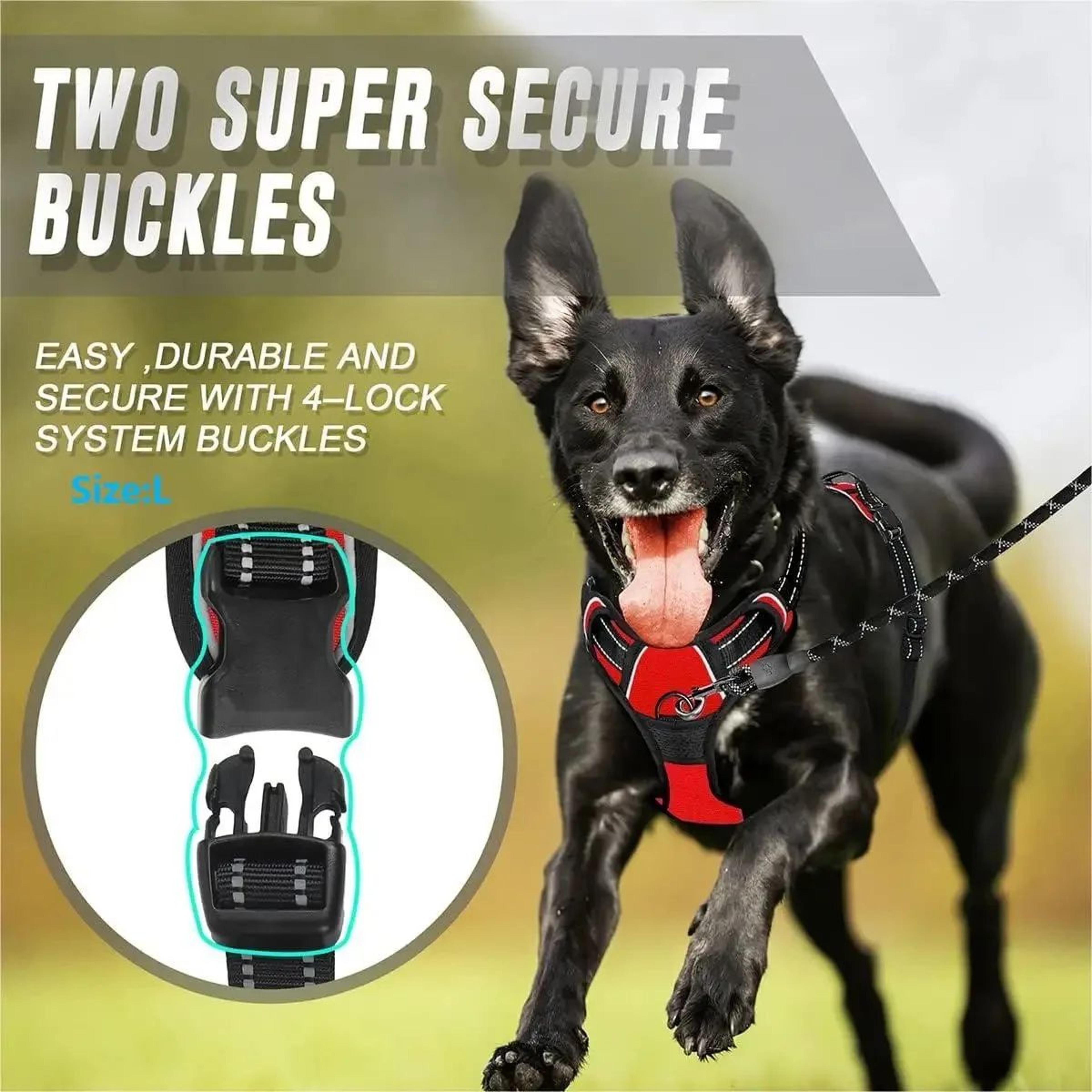 Premium Adjustable Dog Harness Vest Set With Leather Leash  Collar  NoPull Puppy Walking Gear For S 4