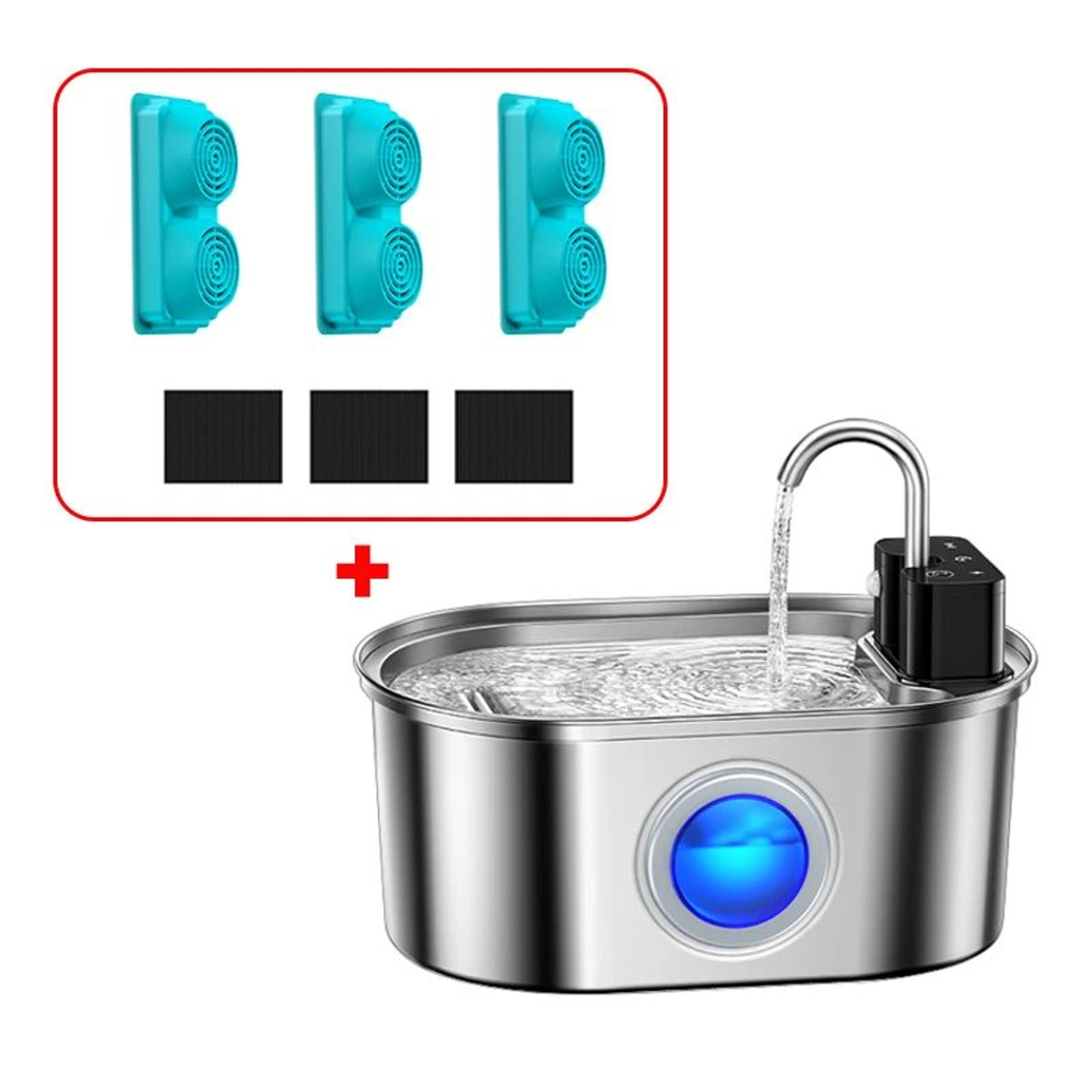 ROJECO 32L Wireless Stainless Steel Pet Water Fountain  Automatic BatteryPowered Drinking Dispenser