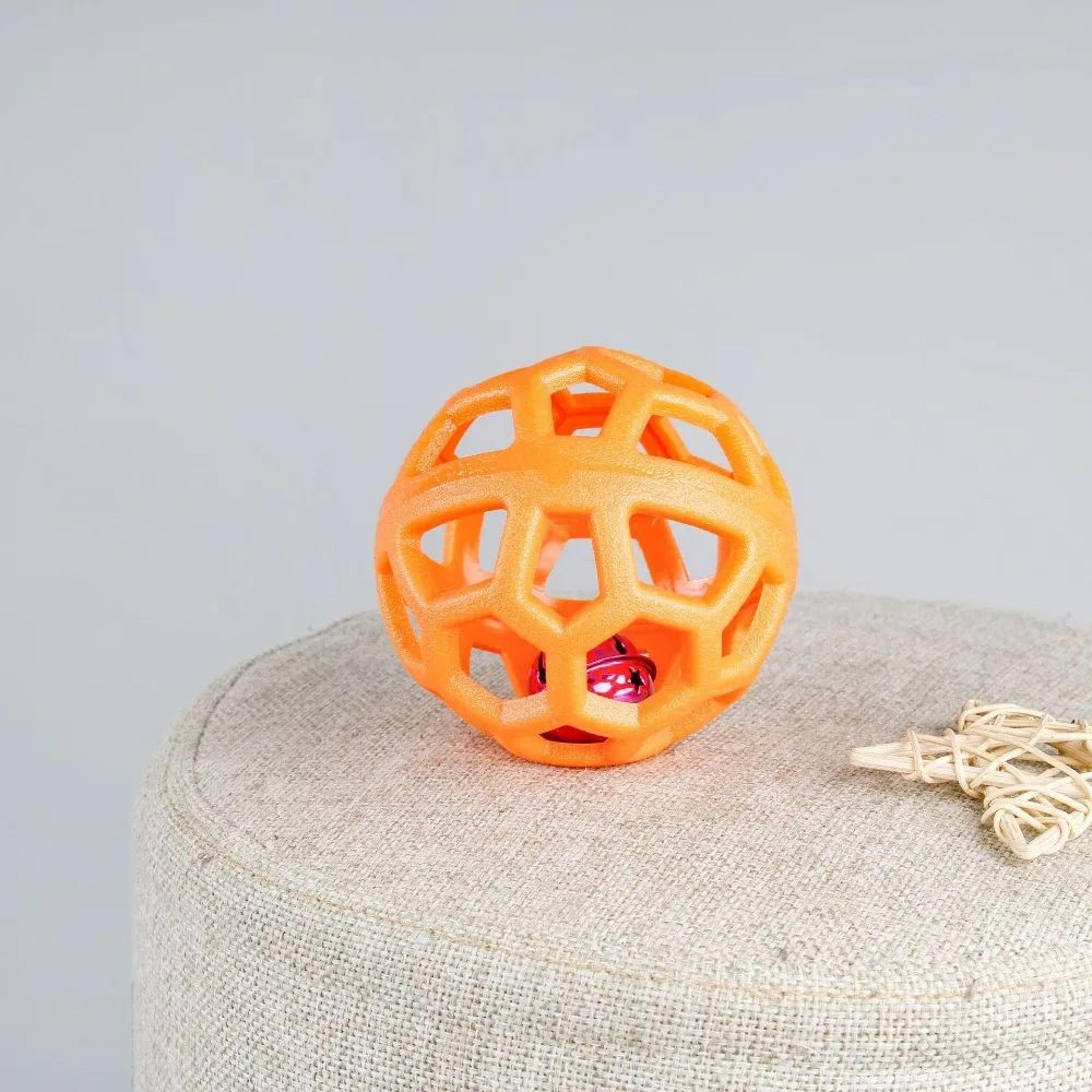 Interactive Rubber Dog Ball Toy With Bell  Teeth Cleaning Chew Toy For Puppies  Dogs 8