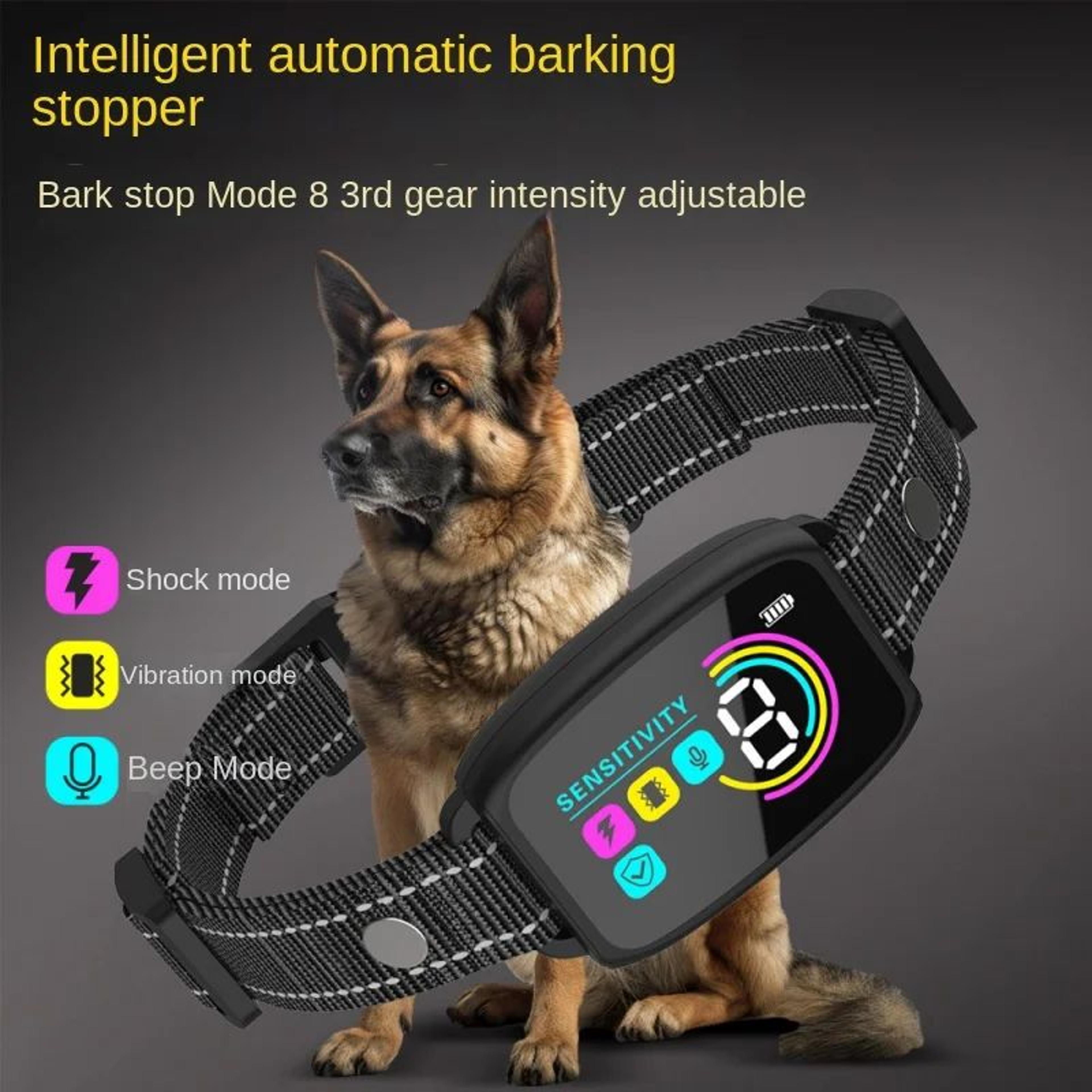 Intelligent AntiBark Dog Training Collar  Automatic Bark Control Device With Waterproof Adjustable  6