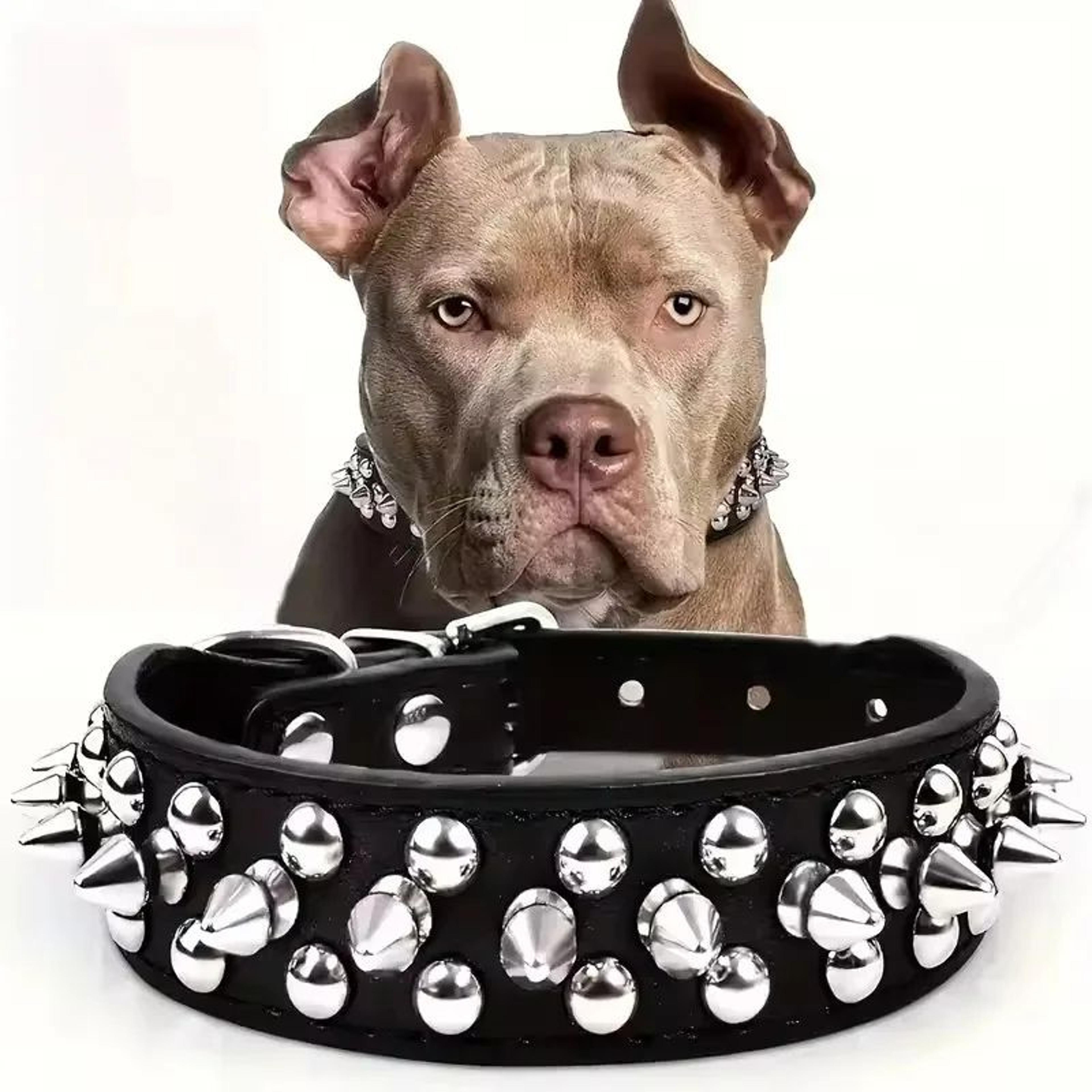 Adjustable PU Leather Spike Dog Collar  Punk Rivet Pet Neck Strap For Small Dogs Puppies  Cats 6