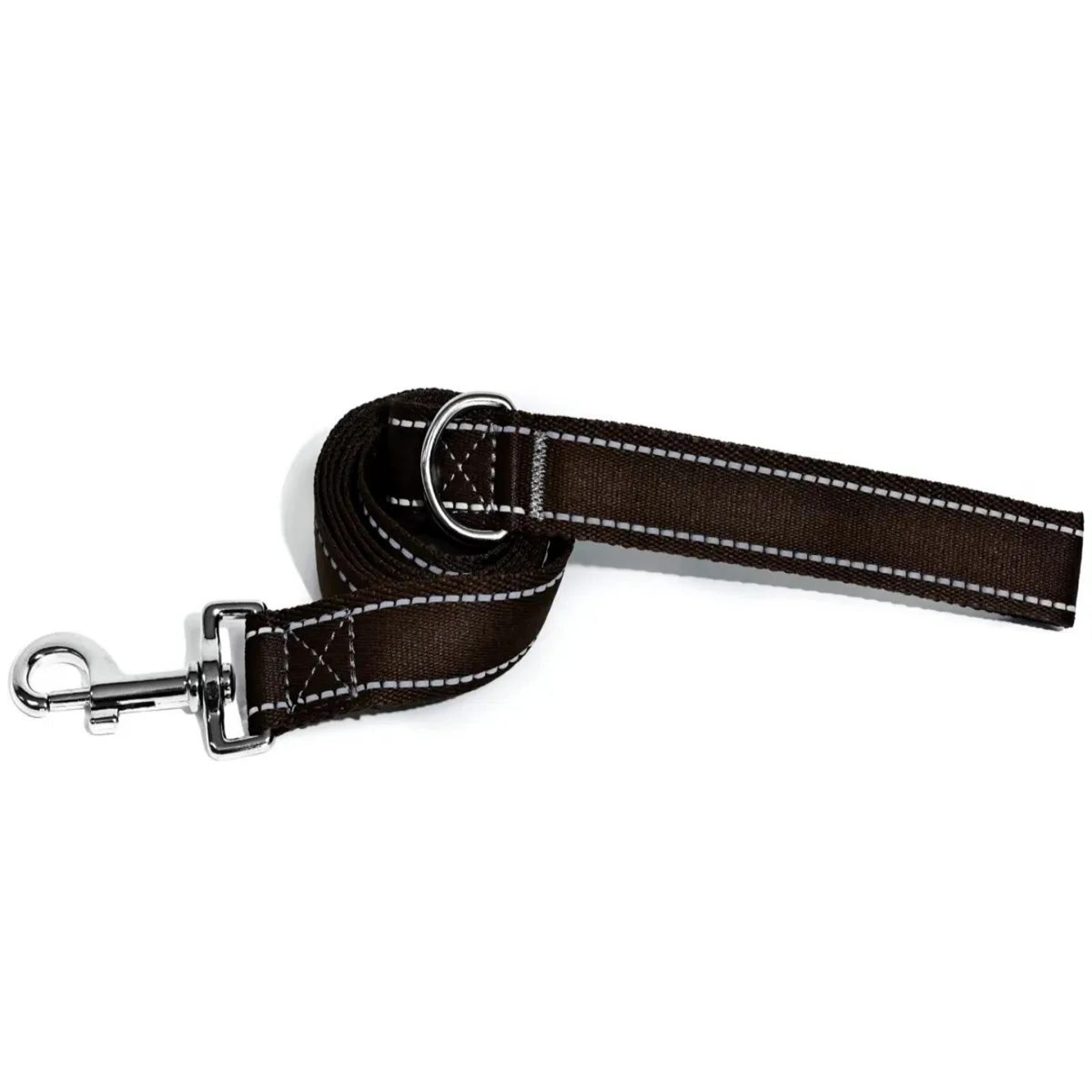 Reflective Nylon Dog Leash 5ft  Heavy Duty Walking Lead With 360 Swivel Clasp Comfort Handle  Night 8