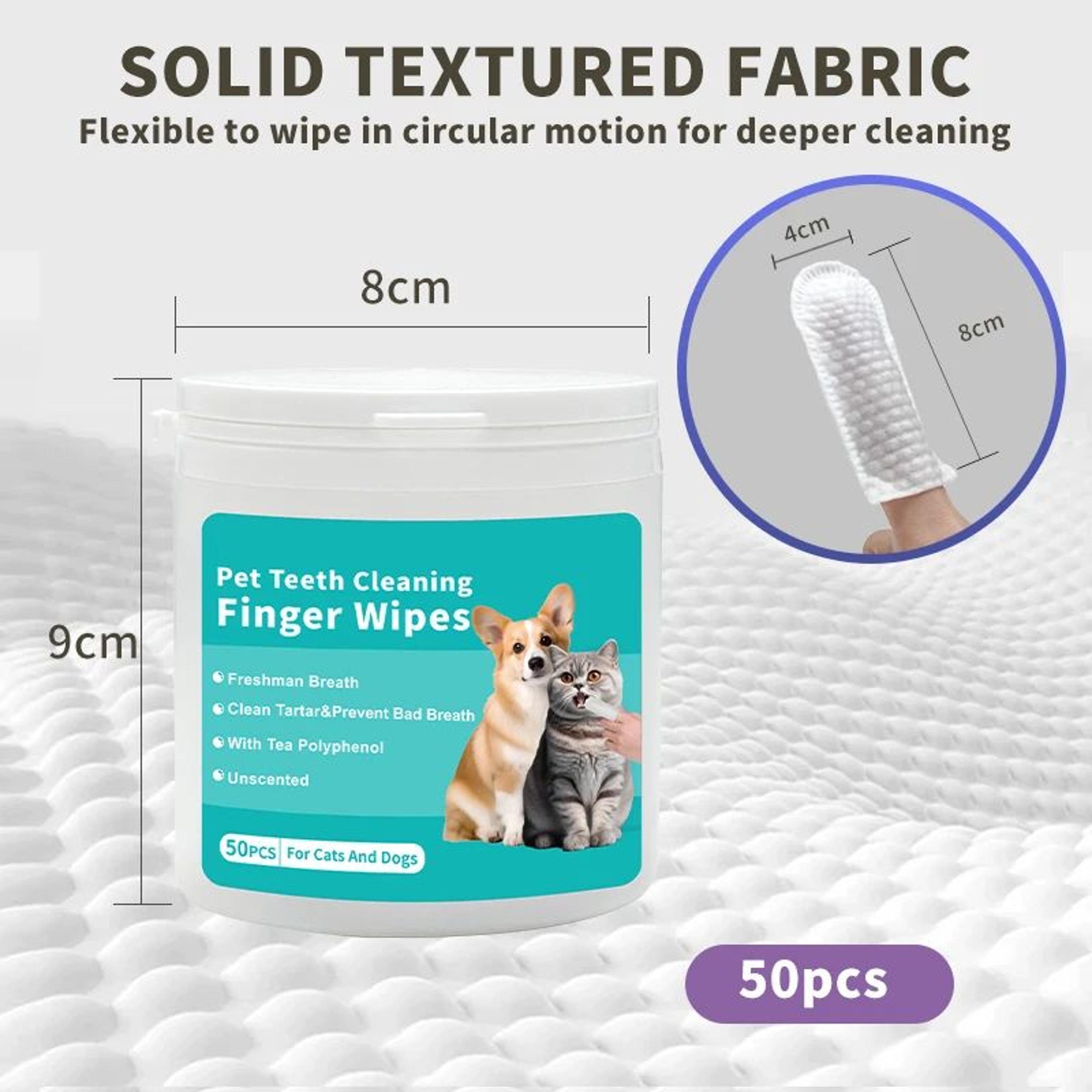 Pet Teeth Cleaning Wipes Gloves  LickSafe Dental Finger Wipes For Dogs  Cats Fresh Breath  Oral Car 3