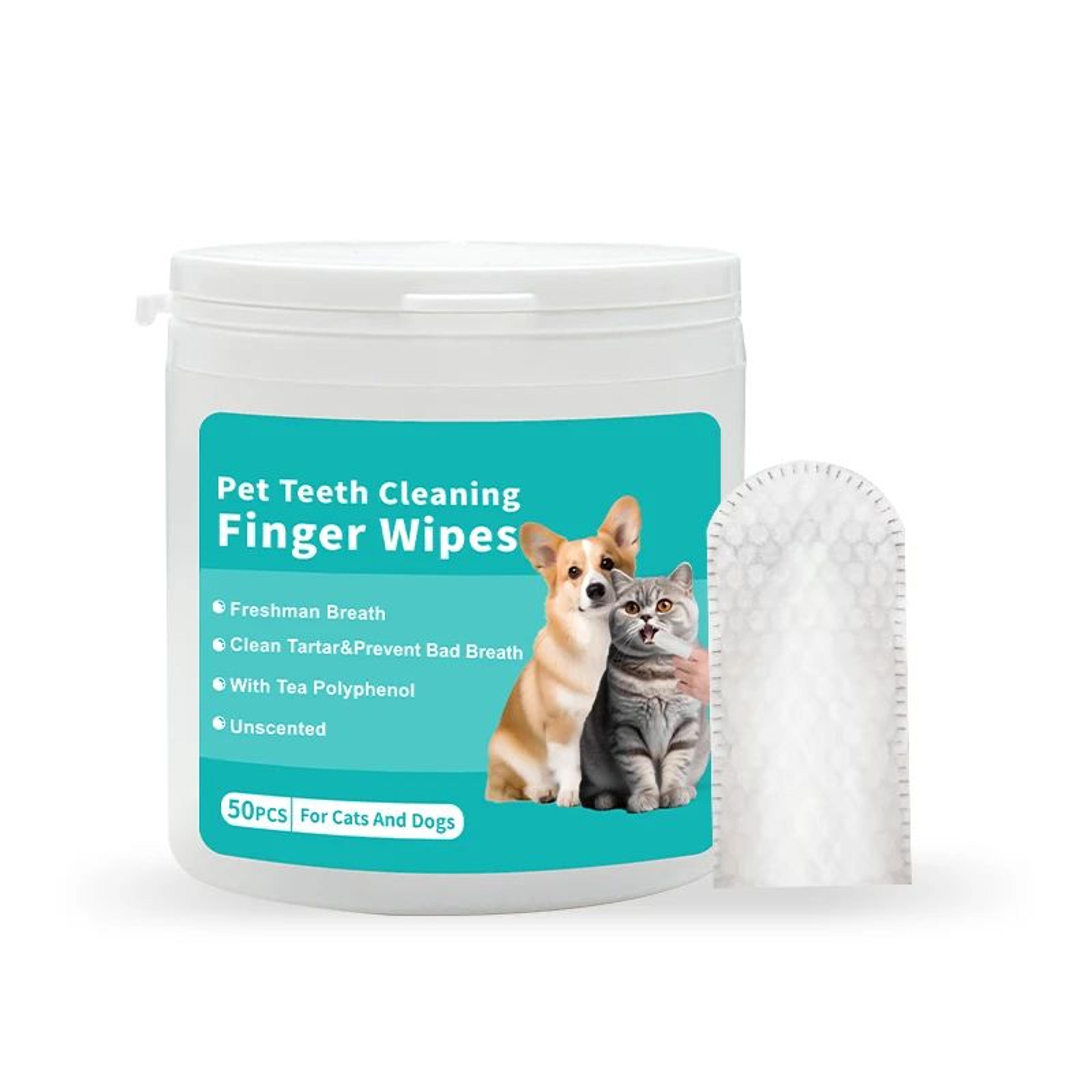 Pet Teeth Cleaning Wipes Gloves  LickSafe Dental Finger Wipes For Dogs  Cats Fresh Breath  Oral Car 6