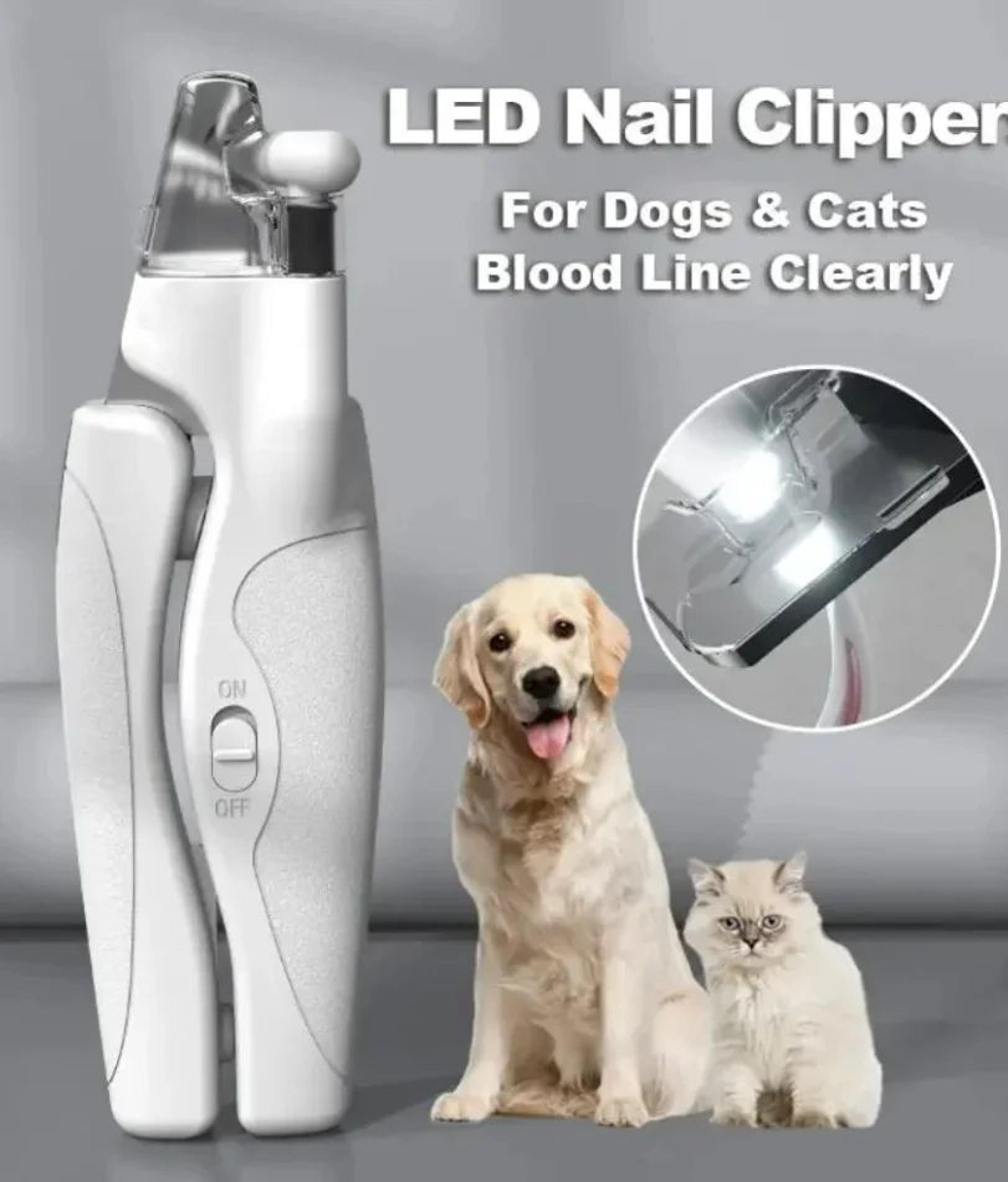 LED Pet Nail Clipper With Safety Light  USB Rechargeable Dog  Cat Nail Trimmer With Nail File  Stor 0