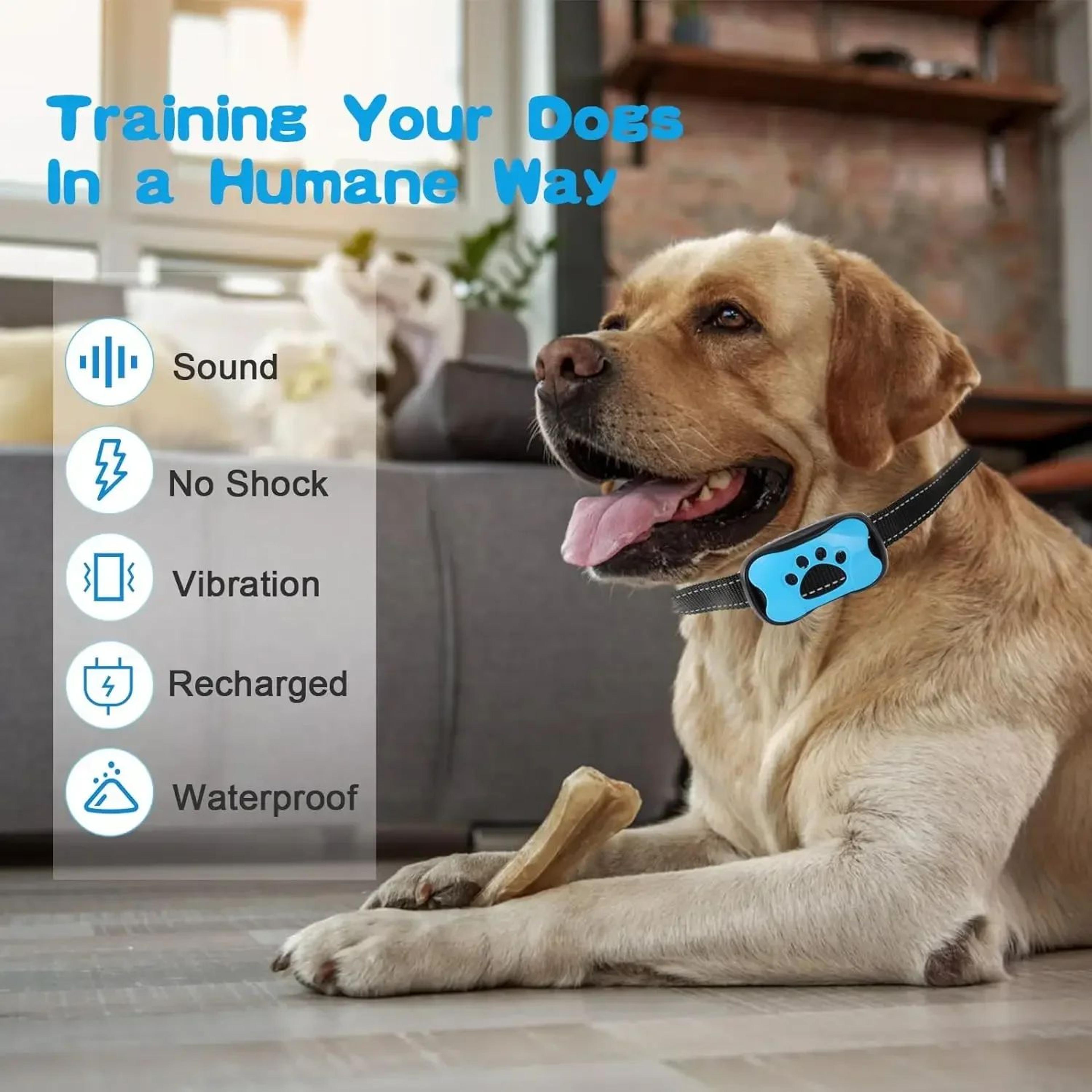 USB Rechargeable AntiBark Dog Collar  Smart Ultrasonic  Vibration Training Device For Safe Bark Con 1