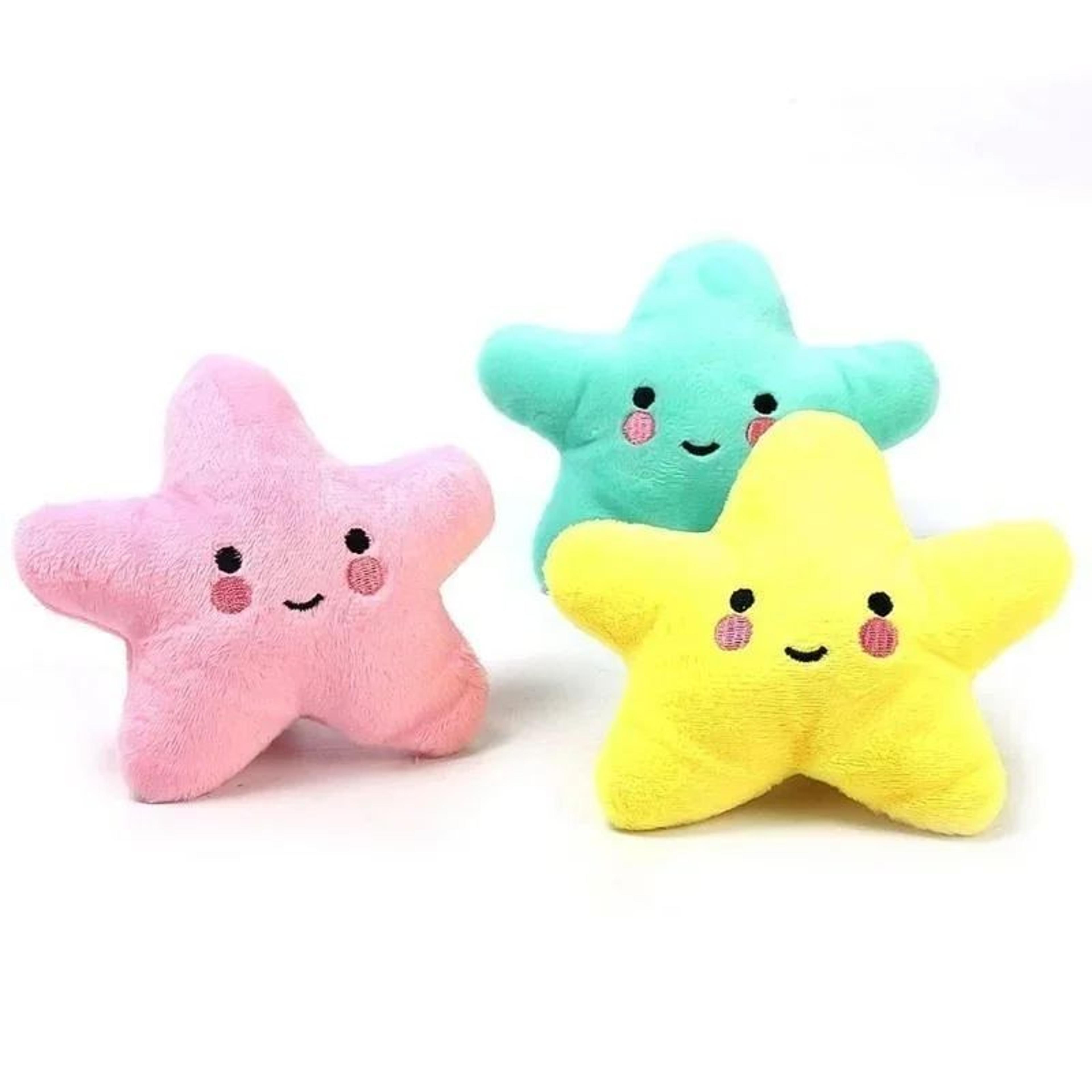Plush Squeaky Star Pet Toy  Soft Pentagram Interactive Chew  Play Toy For Dogs And Cats 4