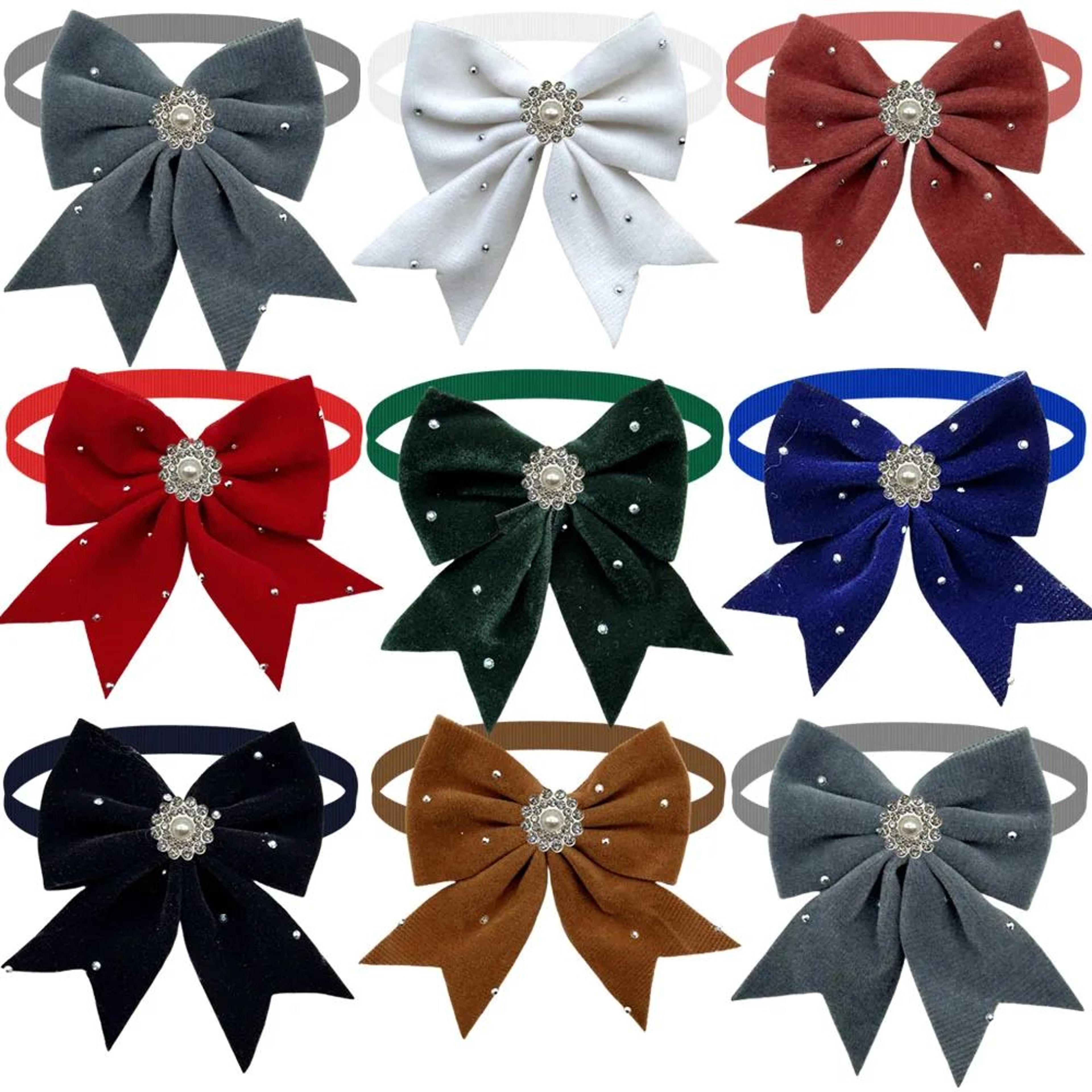 50/100pcs diamond pet bow ties – adjustable grooming bows for dogs & cats, party, wedding & special occasion accessories