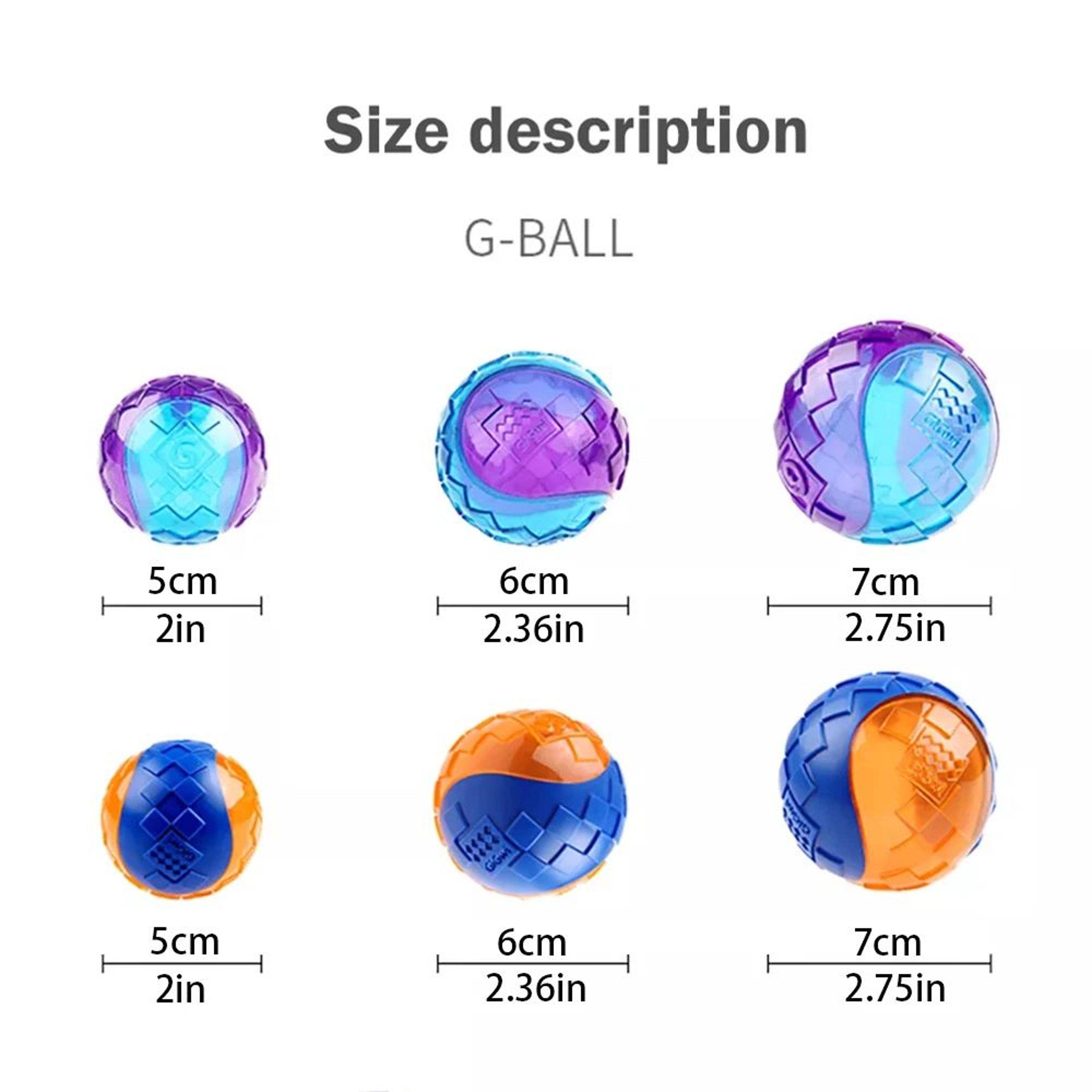 Natural Rubber Squeaky Dog Ball Toy  Interactive Chew  Fetch Ball For Puppies Small  Large Dogs 1