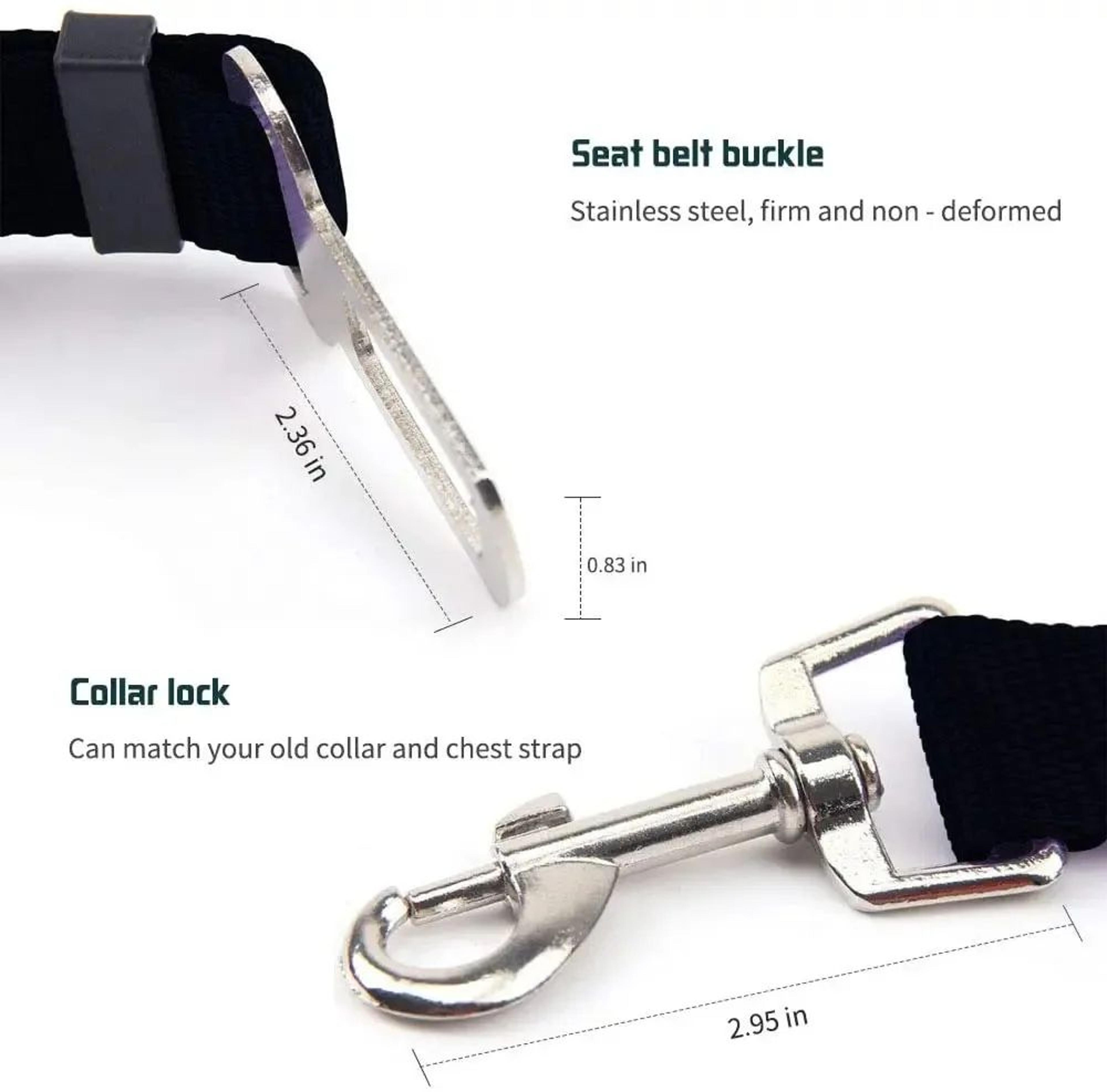 Adjustable Dog Car Seat Belt Safety Leash  Nylon Travel Harness Restraint For Secure Pet Car Rides 4