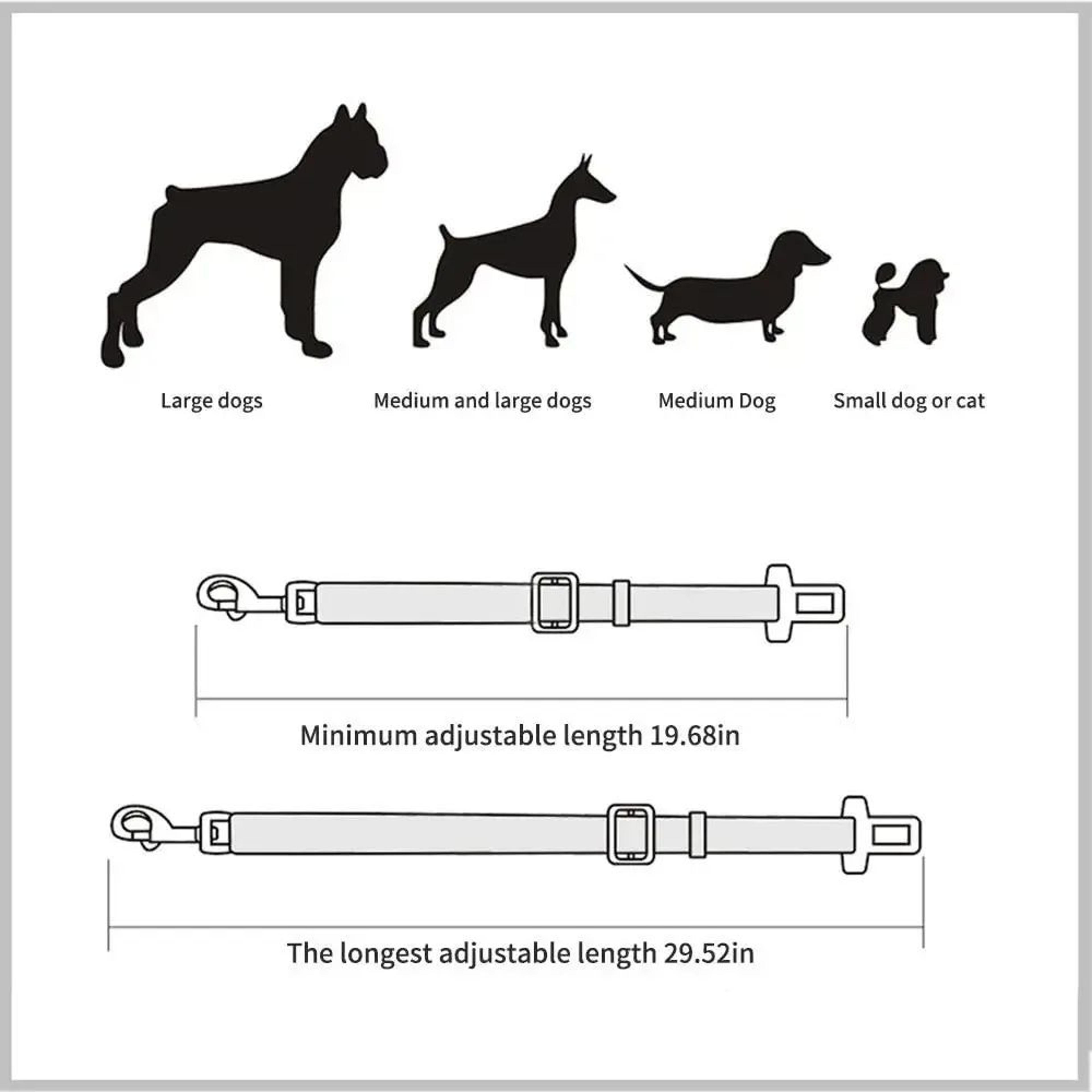 Adjustable Dog Car Seat Belt Safety Leash  Nylon Travel Harness Restraint For Secure Pet Car Rides 5