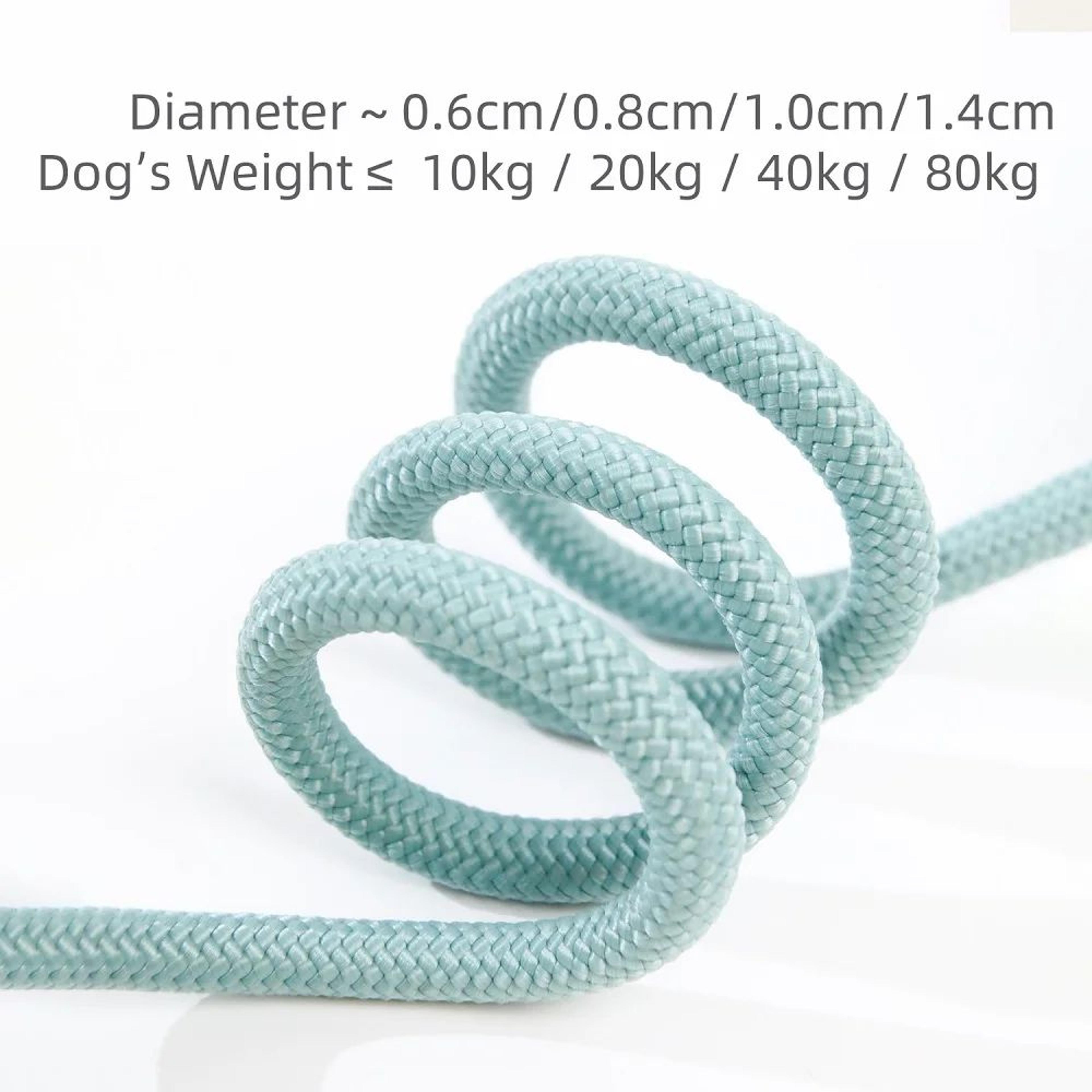 Heavy Duty Braided Slip Rope Dog Leash  Adjustable Loop Training Lead For Medium  Large Dogs 49 Ft5 3