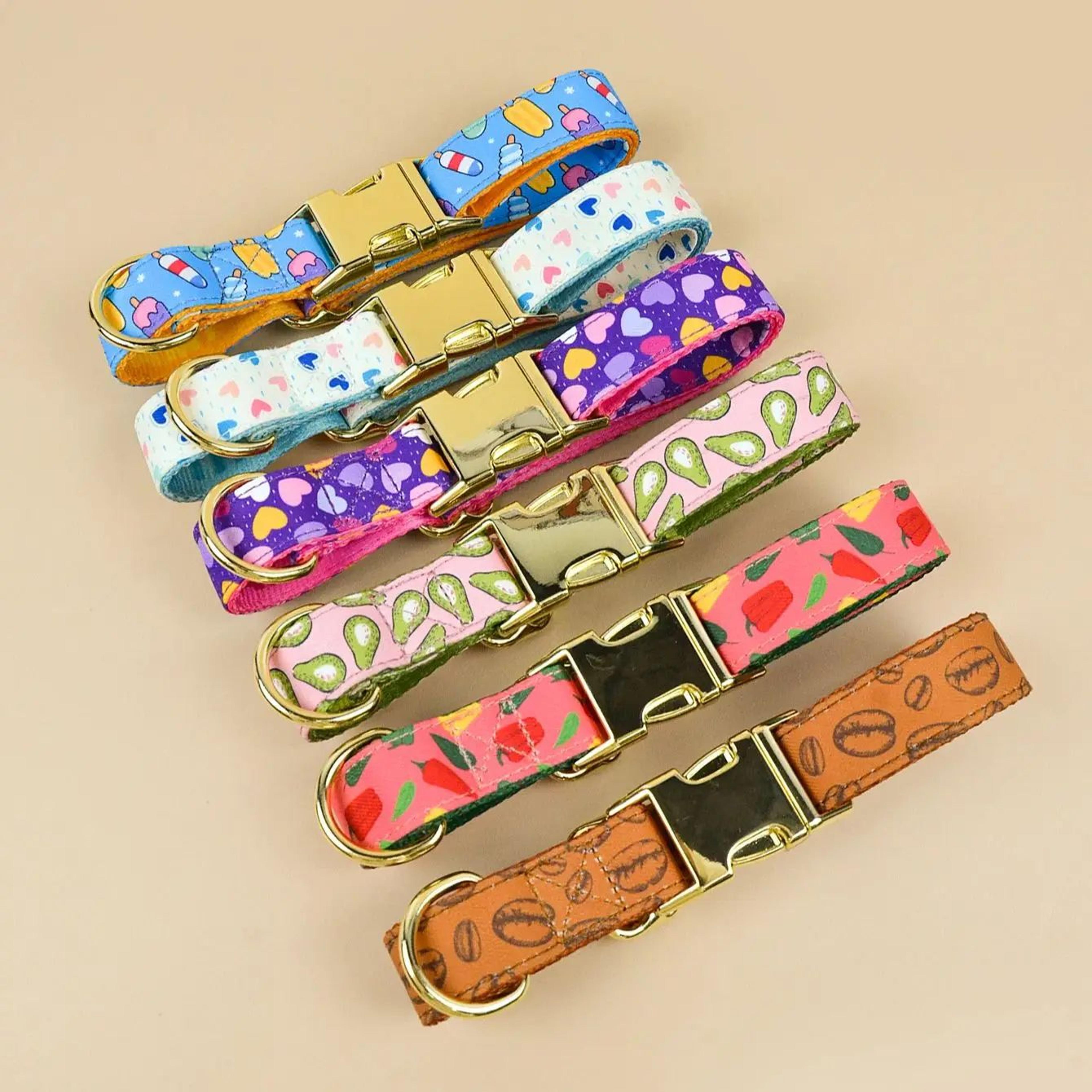 valentine's day & new year pet collar – double-sided printed adjustable dog & cat collar for small & medium pets