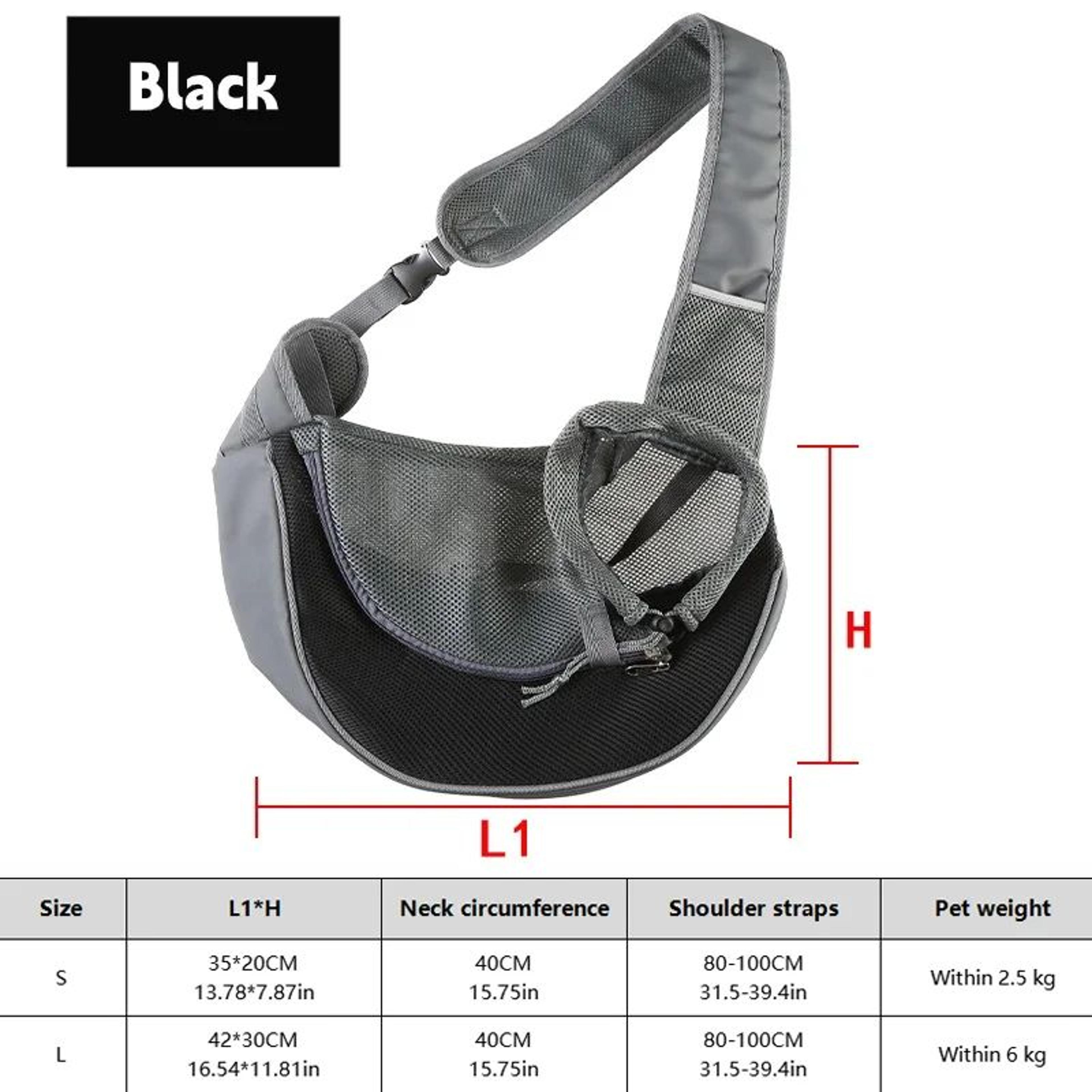 Breathable Dog Sling Carrier Backpack  HandsFree Crossbody Travel Bag For Dogs  Cats Up To 44 Lbs 6