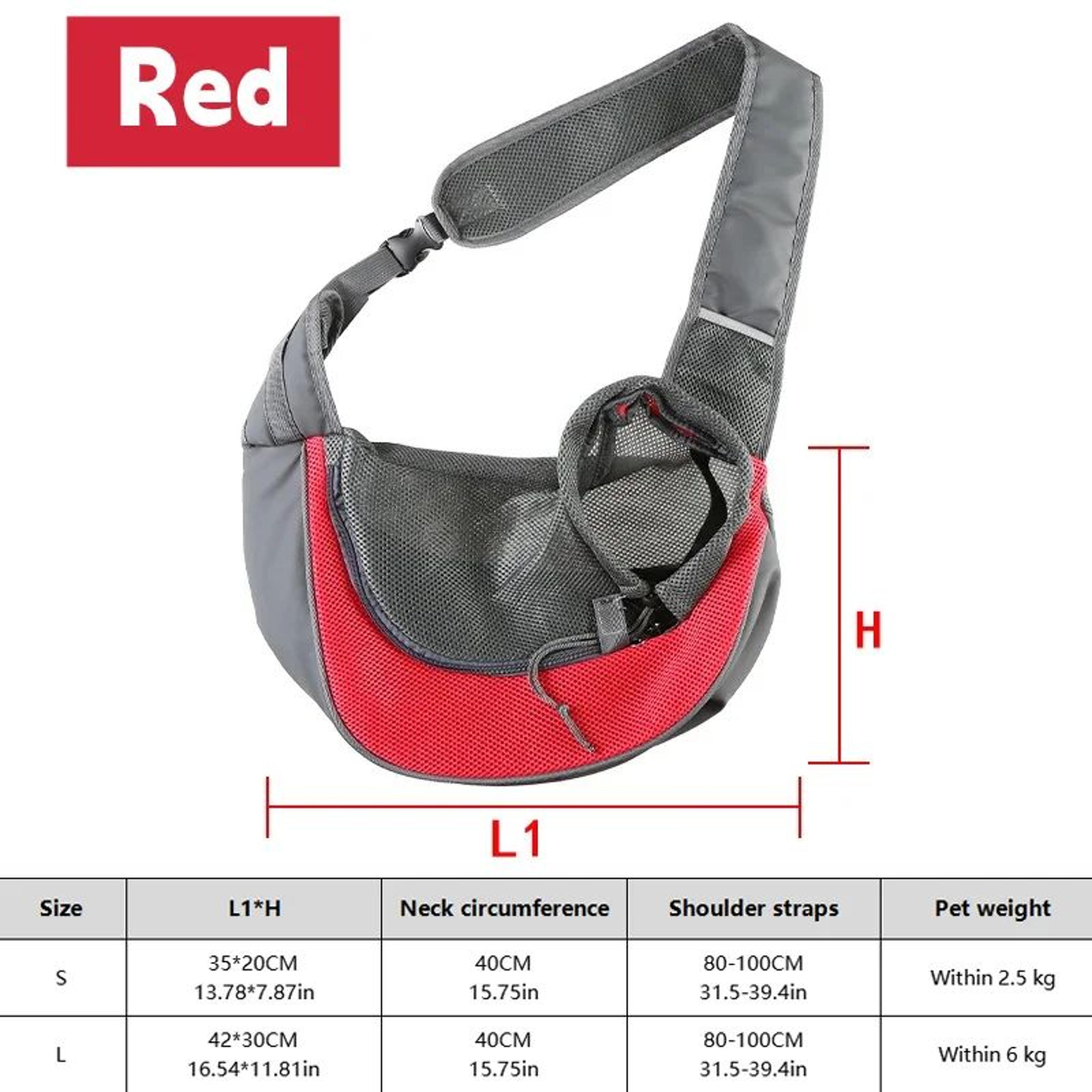 Breathable Dog Sling Carrier Backpack  HandsFree Crossbody Travel Bag For Dogs  Cats Up To 44 Lbs 11