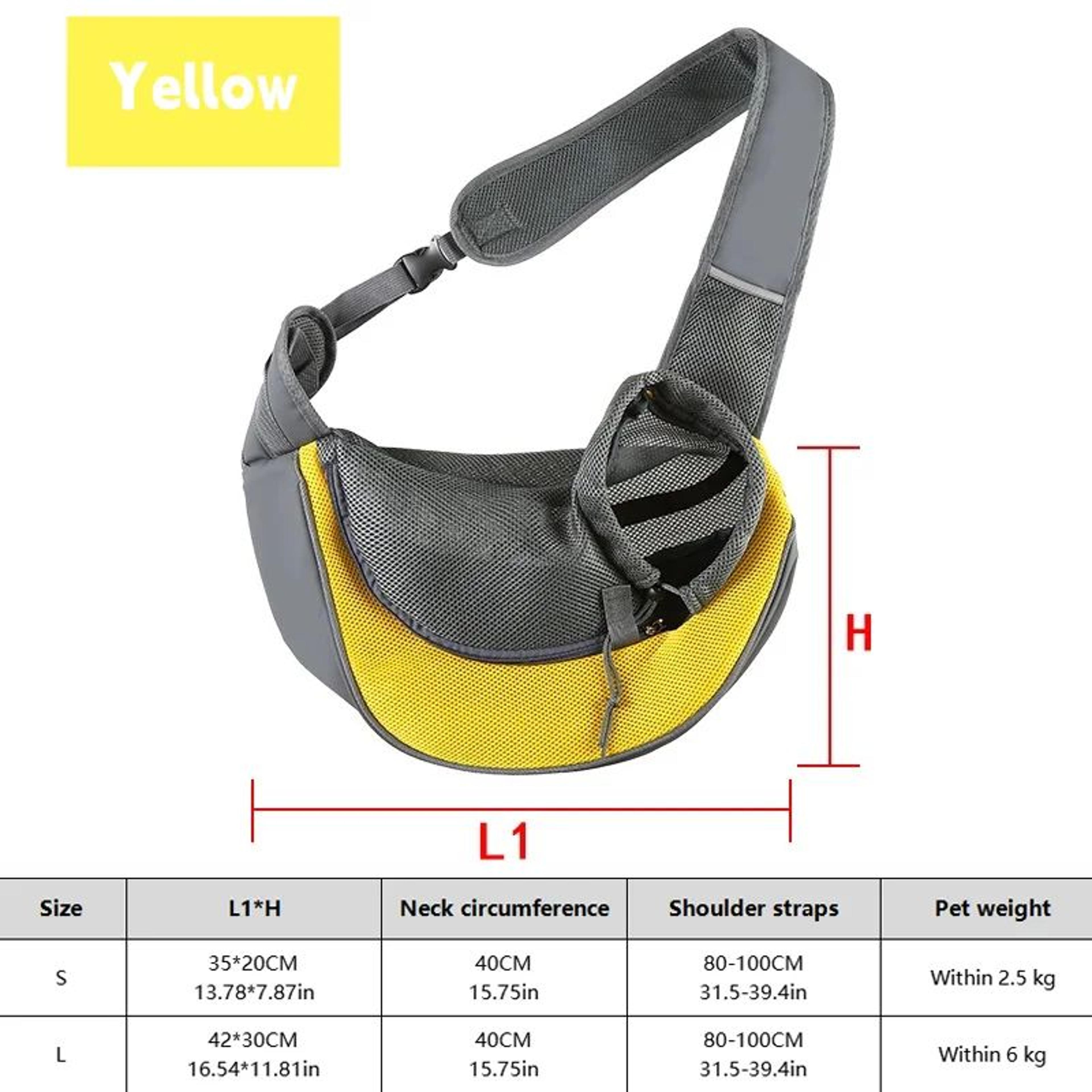 Breathable Dog Sling Carrier Backpack  HandsFree Crossbody Travel Bag For Dogs  Cats Up To 44 Lbs 13
