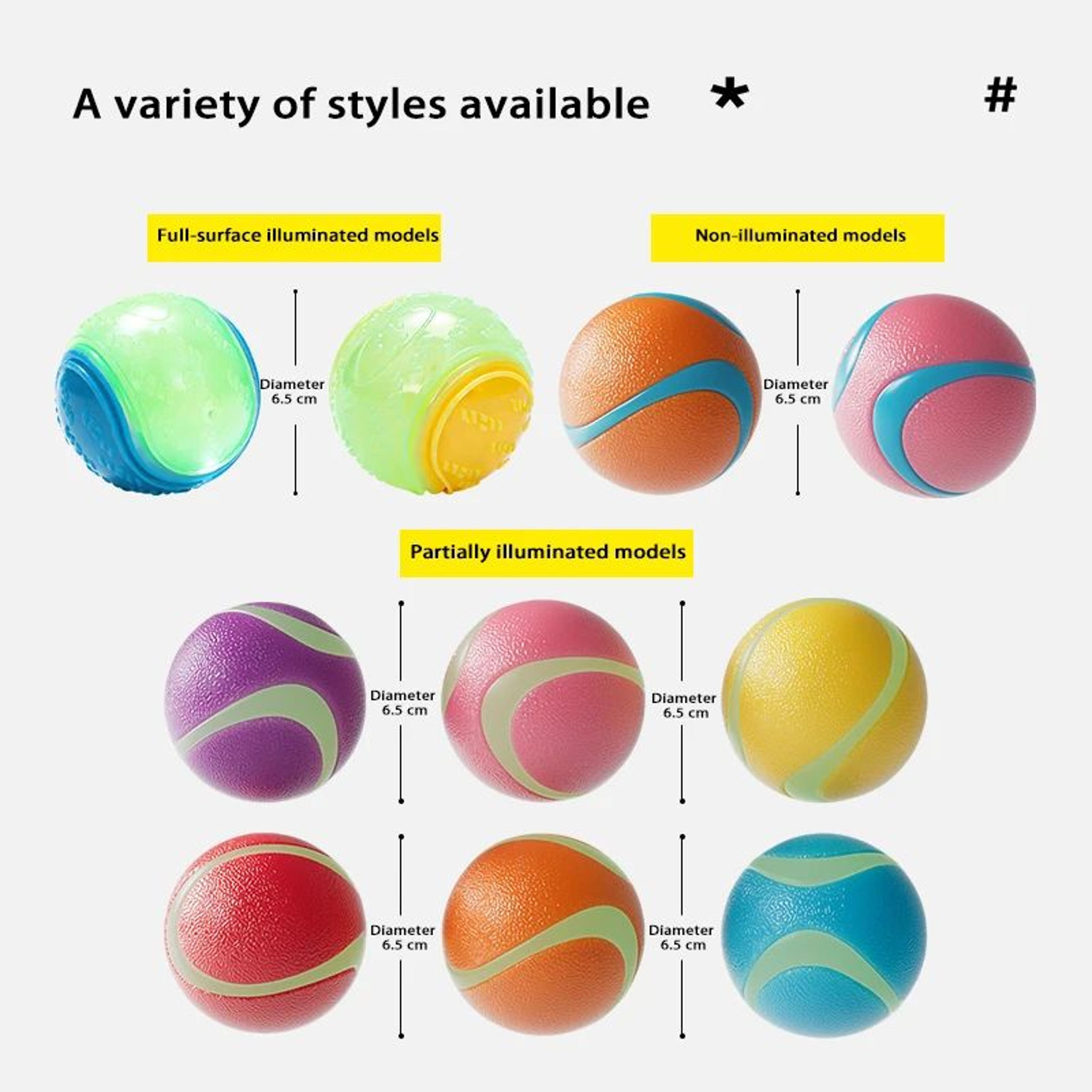 HOOPET Glow Rubber Dog Fetch Ball  Durable Interactive Chew  Training Toy For Active Dogs 4