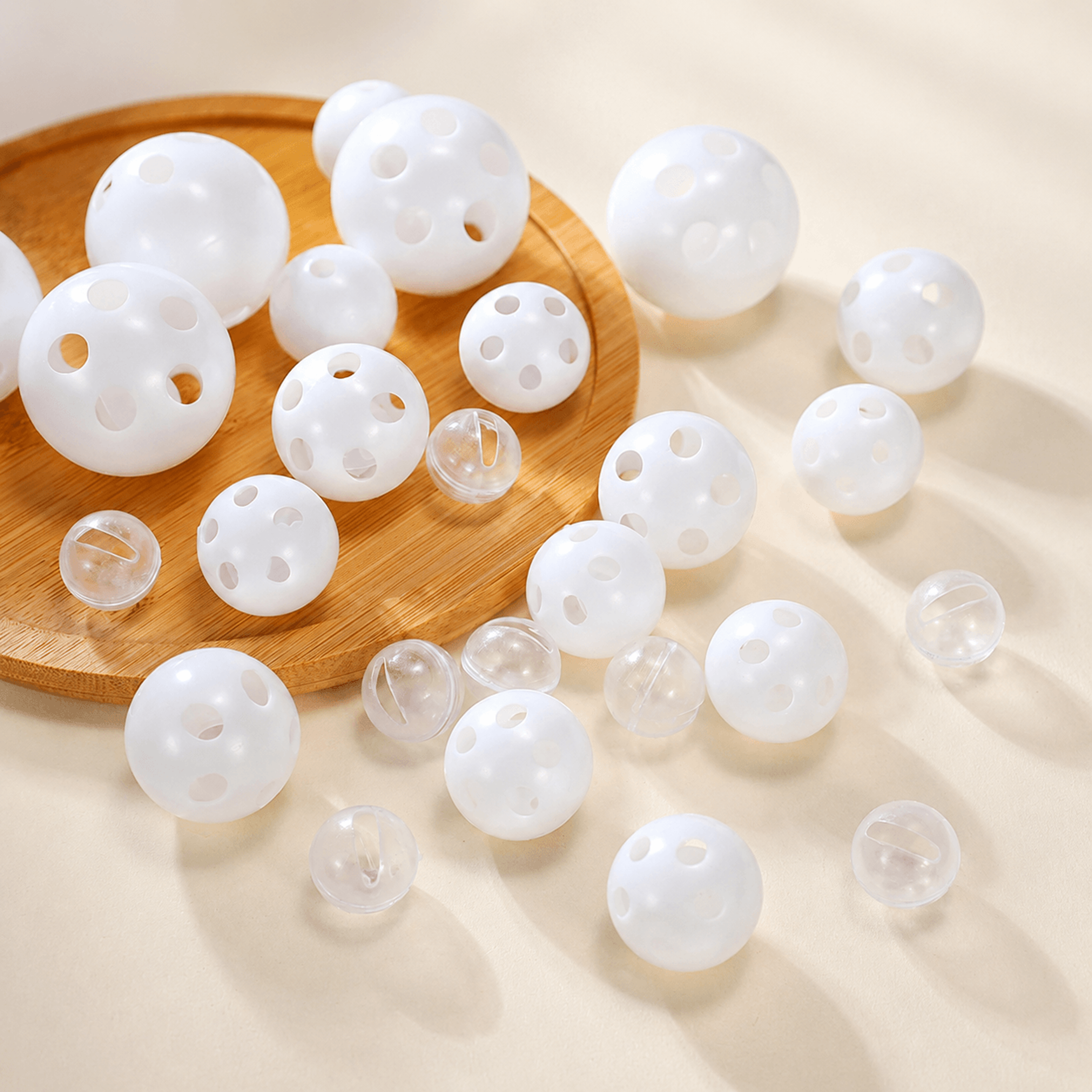 plastic rattle bell balls for pet toys – squeaker noise maker inserts for plush toy repair, diy crafts & doll accessorie