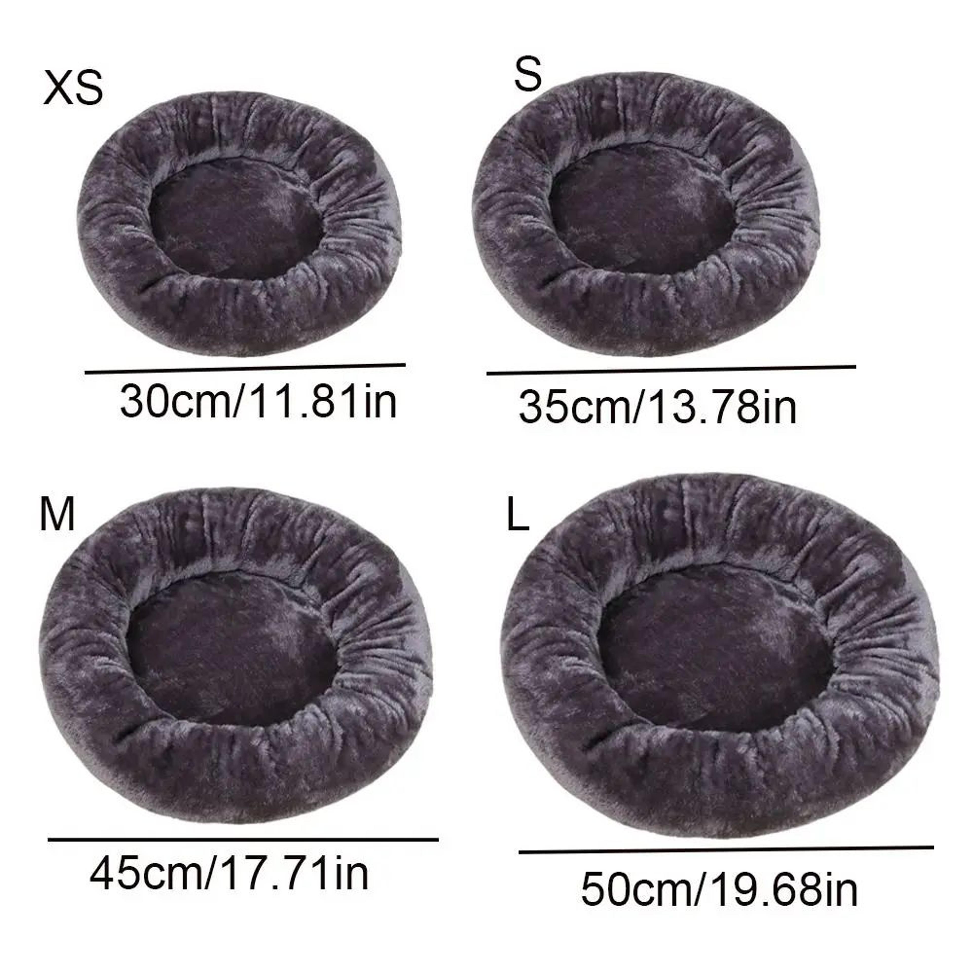 Comfortable Donut Pet Bed  Soft Plush Washable Round Cushion Sleeping Nest For Dogs Cats Puppies  K 5