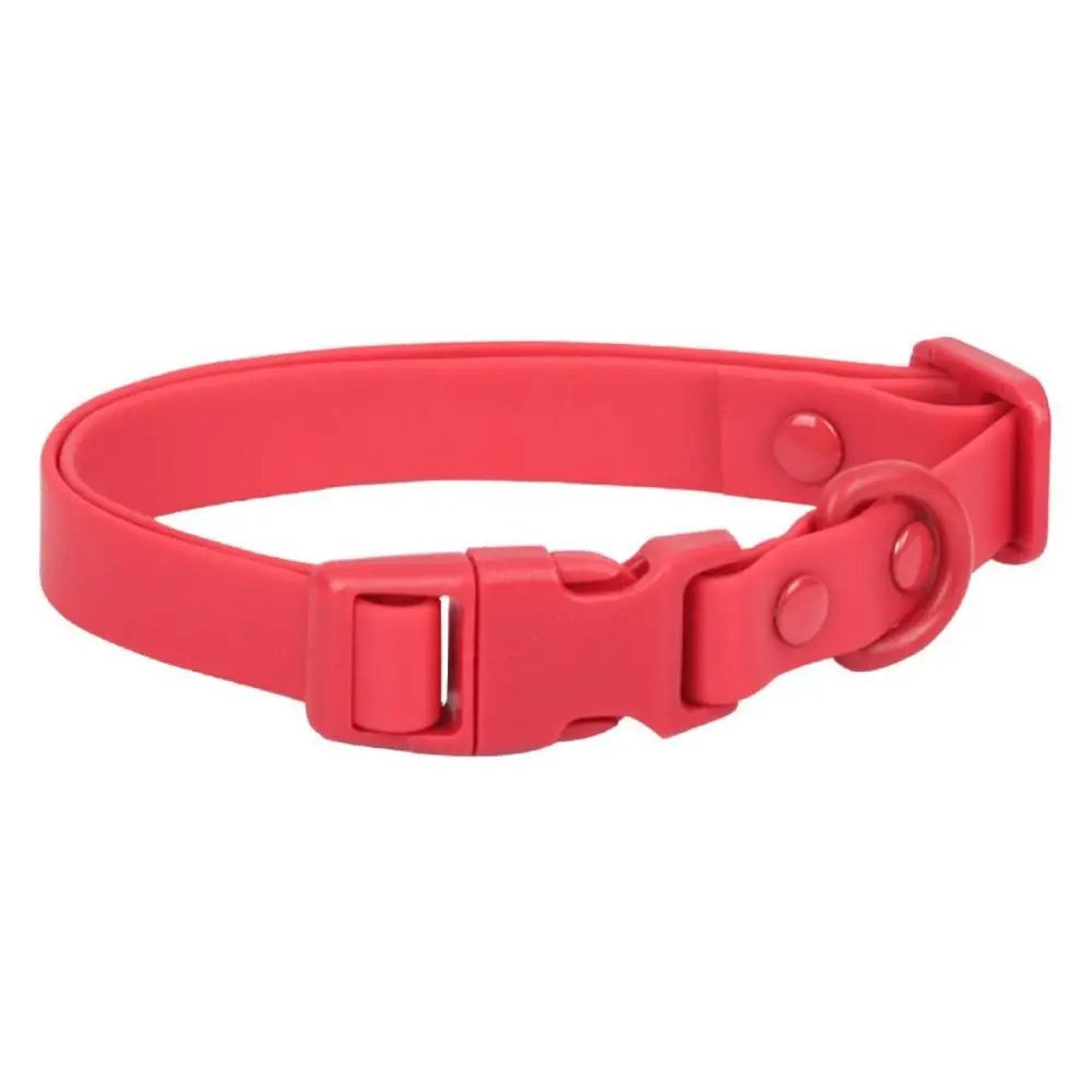 Waterproof Adjustable Dog Collar  Elastic PVC Pet Collar With Quick Release Safety Buckle For Outdo 13