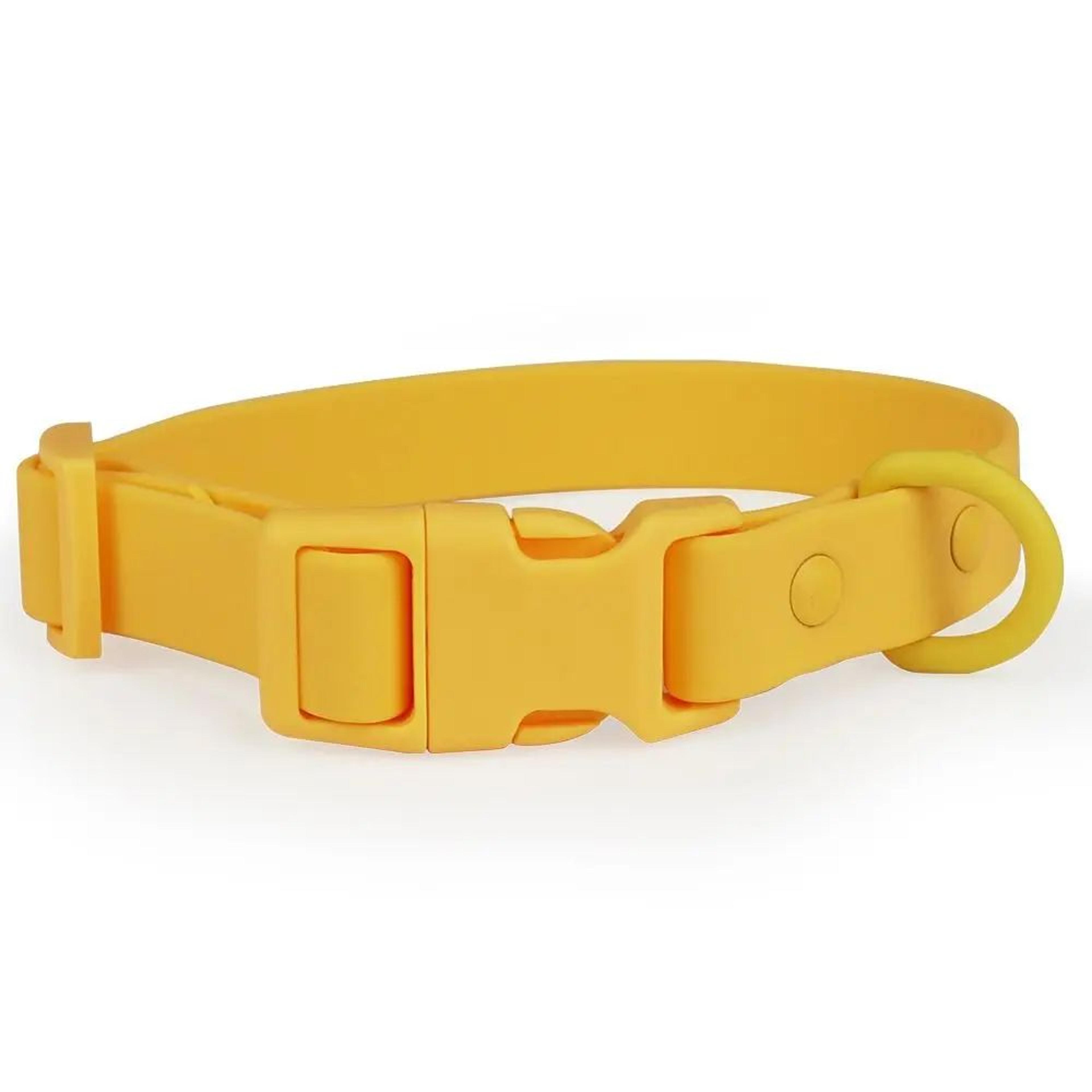 Waterproof Adjustable Dog Collar  Elastic PVC Pet Collar With Quick Release Safety Buckle For Outdo 14