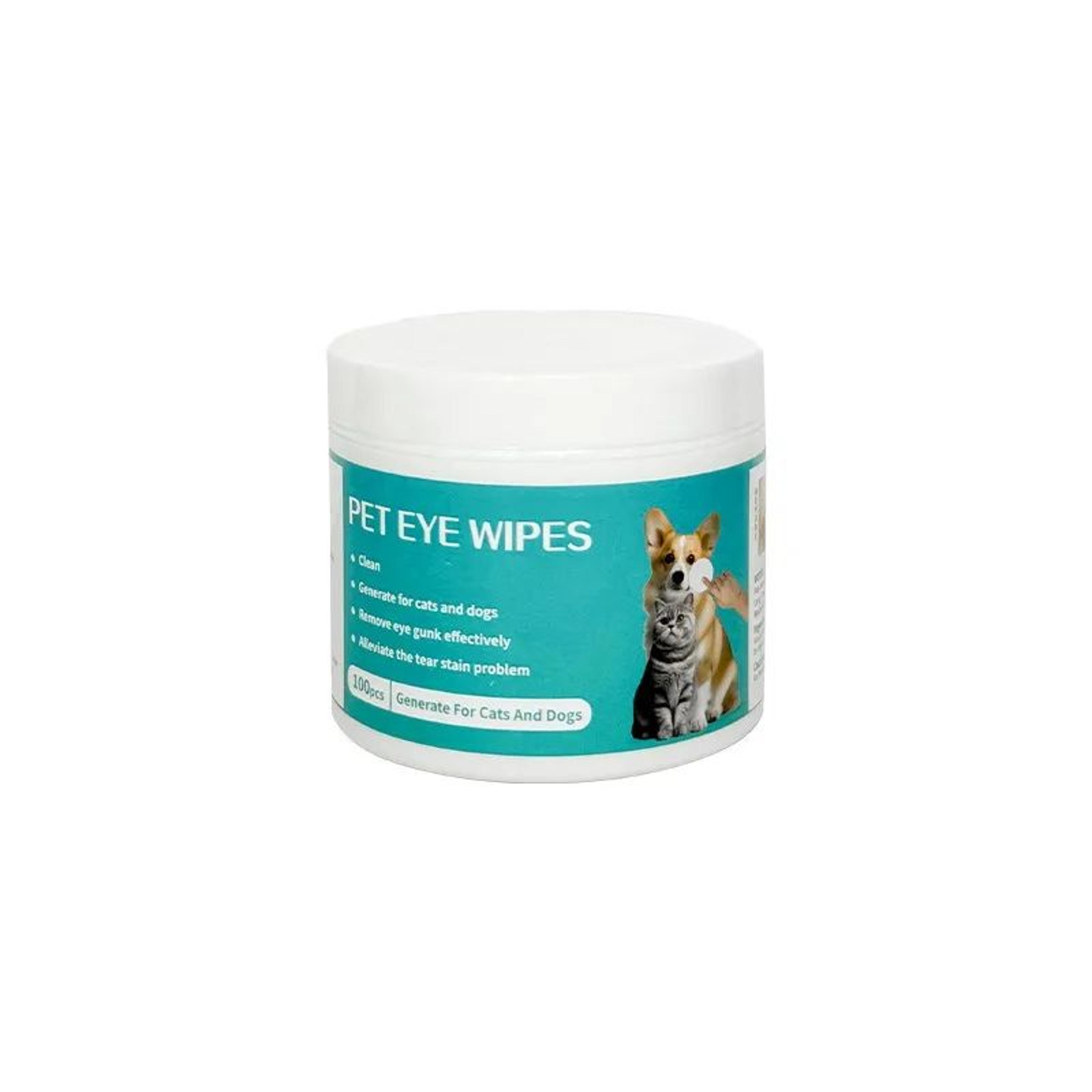 100Piece Pet Eye Cleaning Wipes  Tear Stain Remover Wet Tissues For Dogs  Cats Daily Eye Care Groom 1