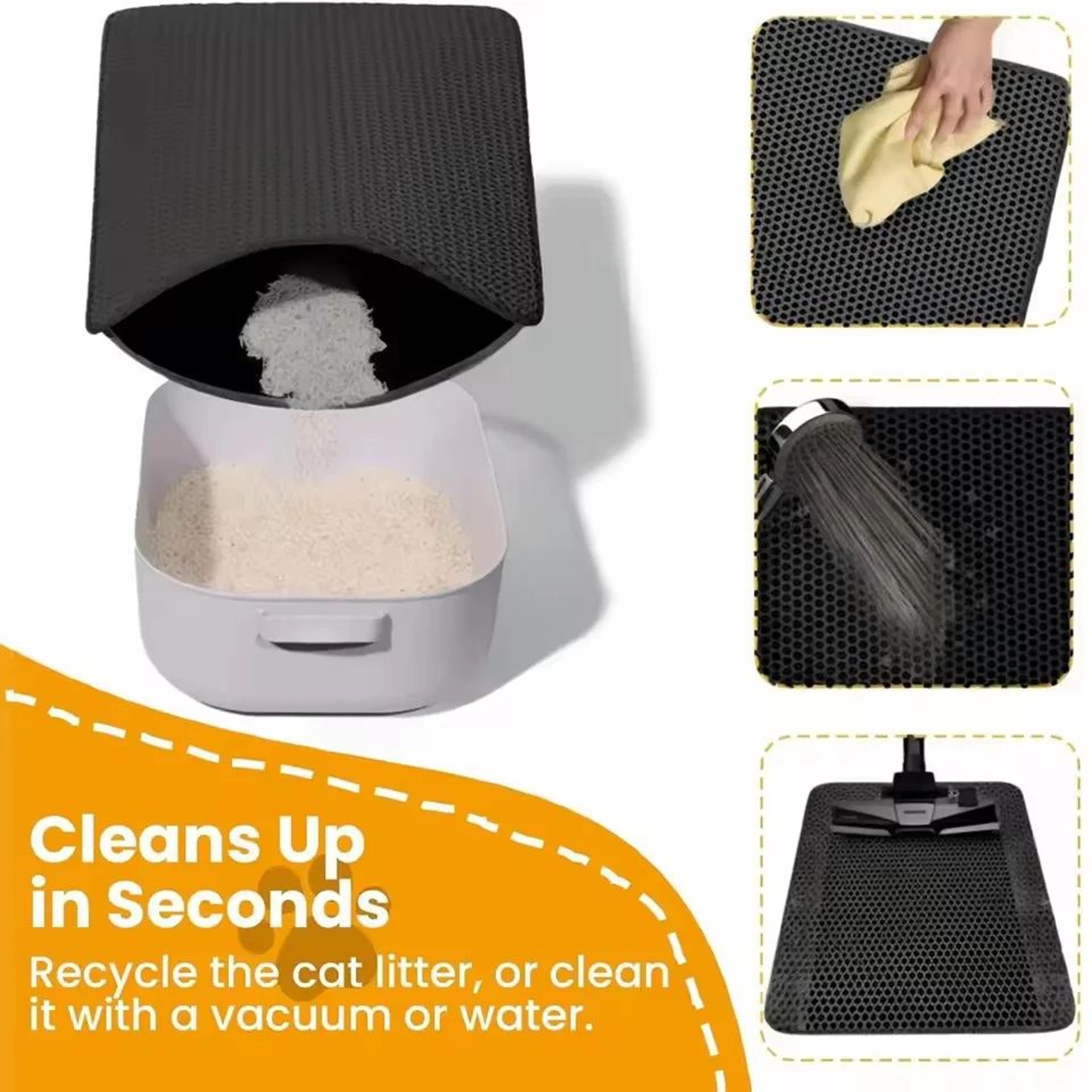 Waterproof Double Layer Cat Litter Mat  NonSlip EVA Pet Litter Trapping Mat For Easy CleanUp 3