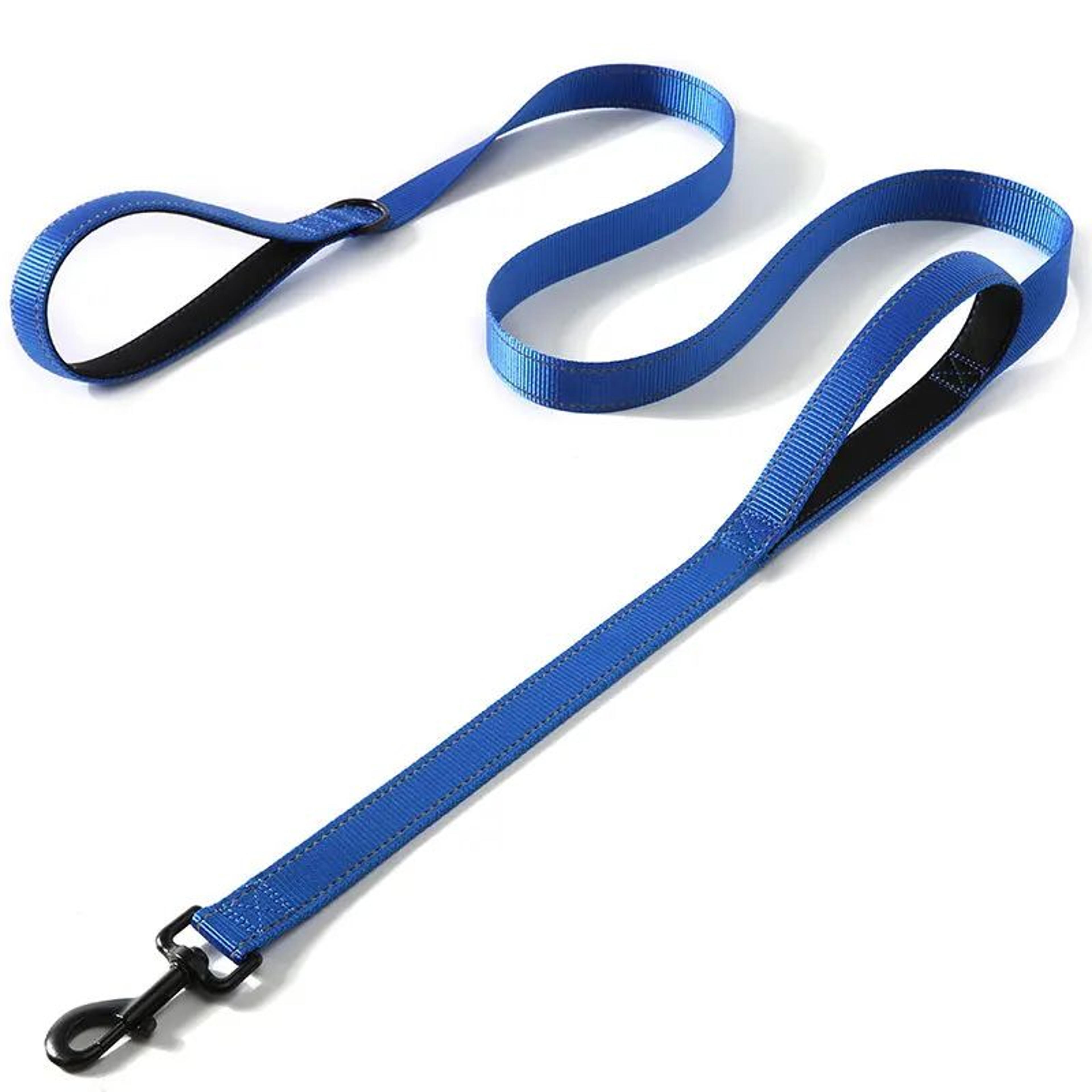 Heavy Duty Double Handle Dog Leash  Nylon Training And Control Lead For Walking Running  Pet Safety 7