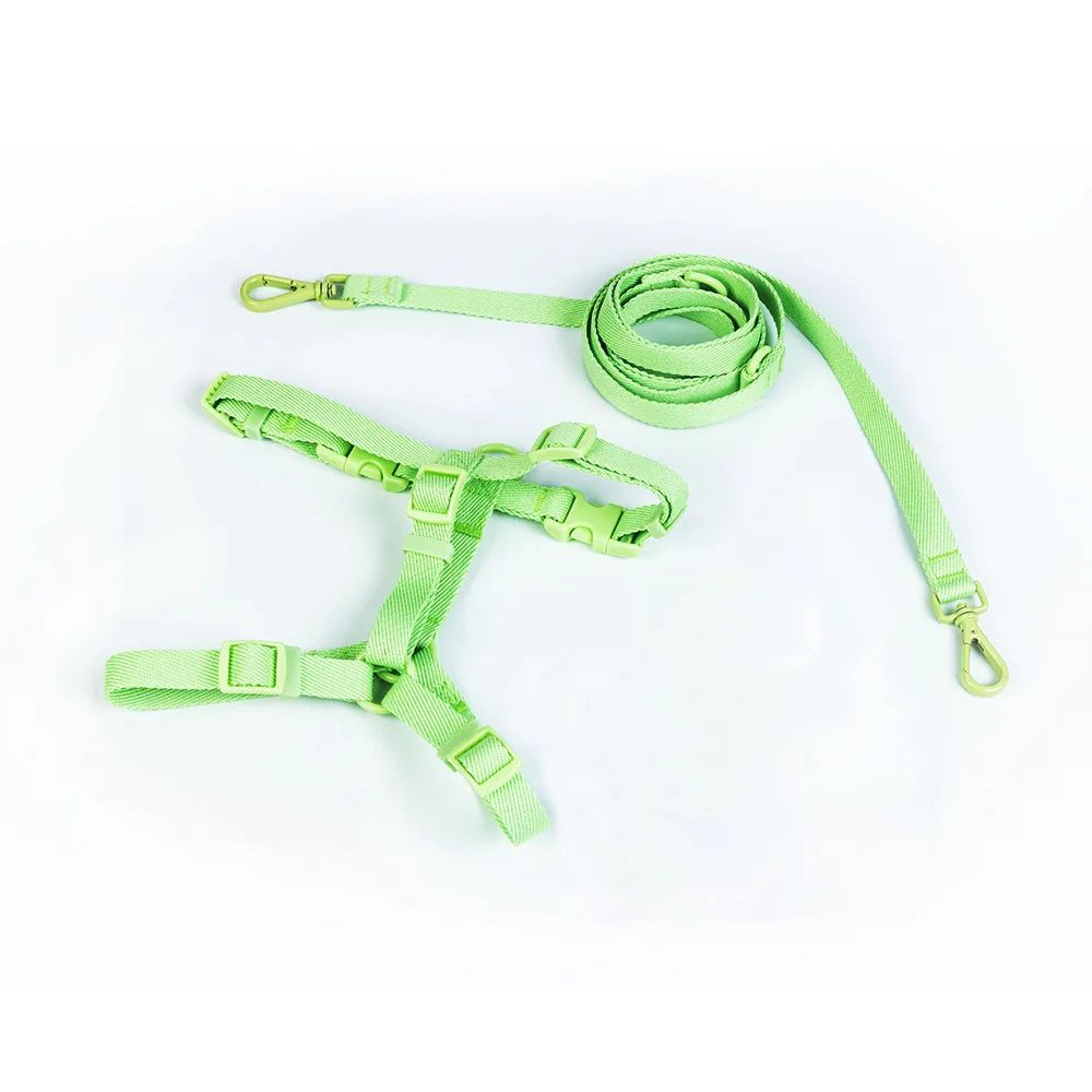 Macaron Adjustable Dog Harness And Leash Set  Soft Nylon Pet Vest For Small  Medium Dogs 8