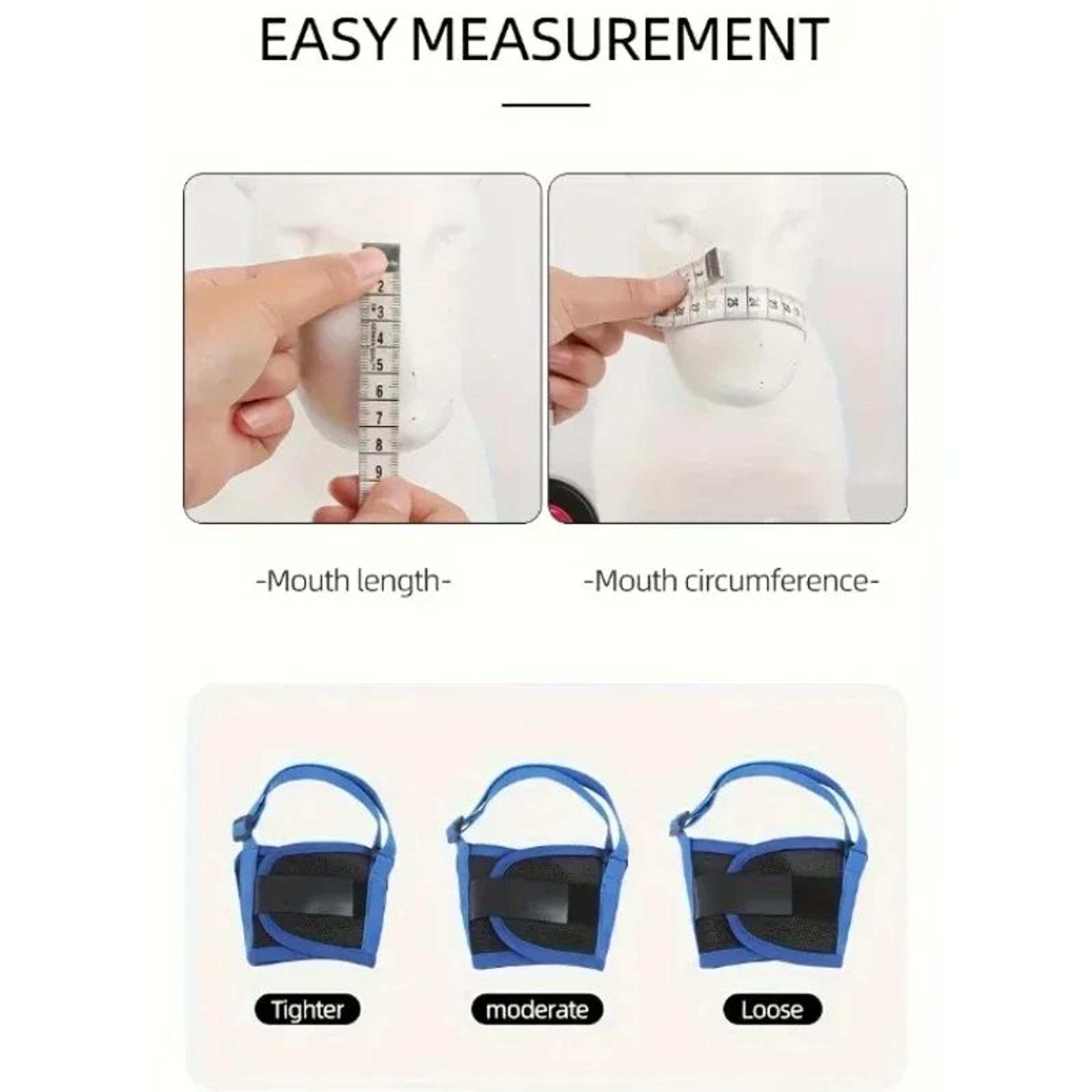 Breathable Dog Muzzle For Biting And Chewing  Adjustable Mesh Dog Mask For Small Medium  Large Dogs 5