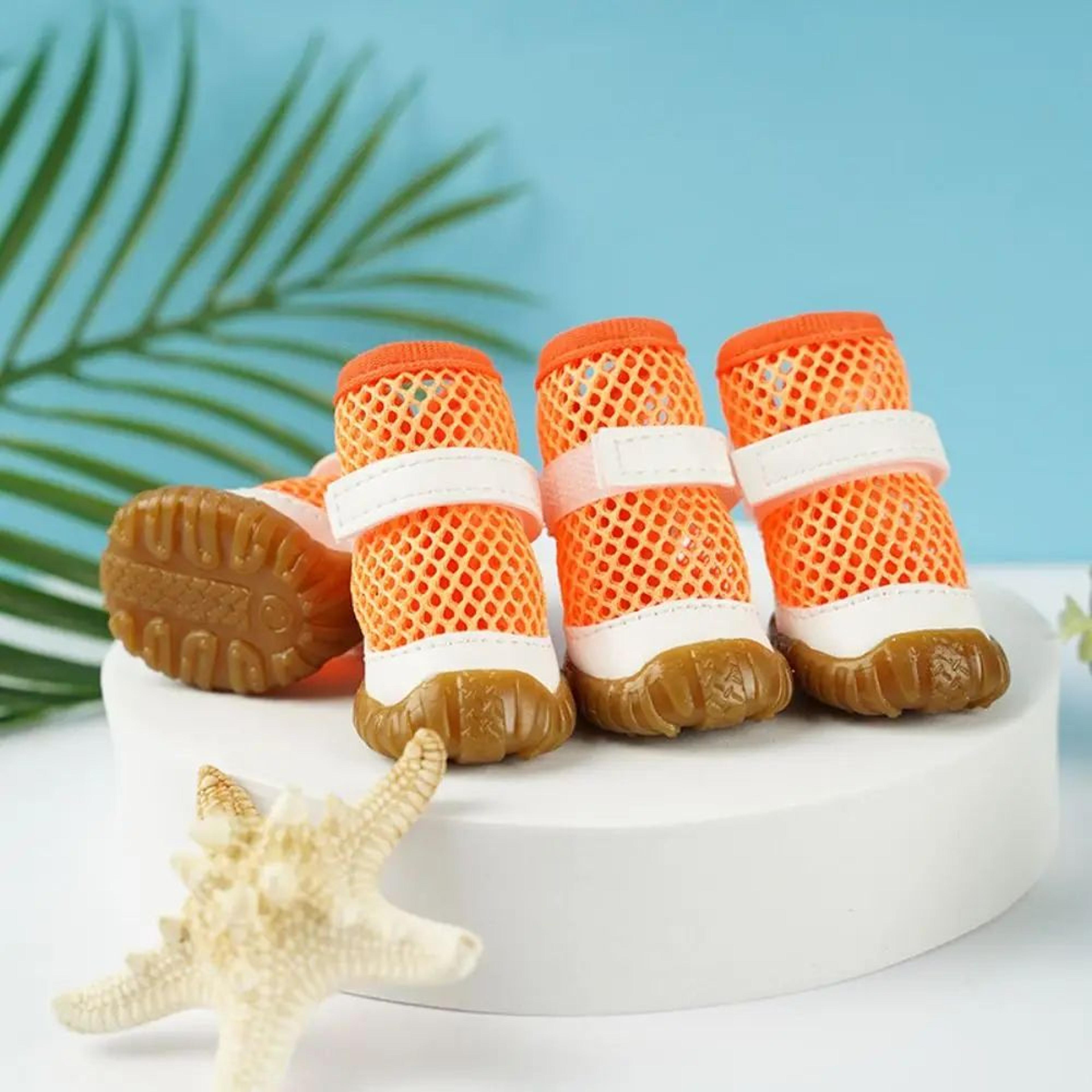 breathable dog mesh shoes – anti-slip summer pet shoes for small dogs, puppies & cats