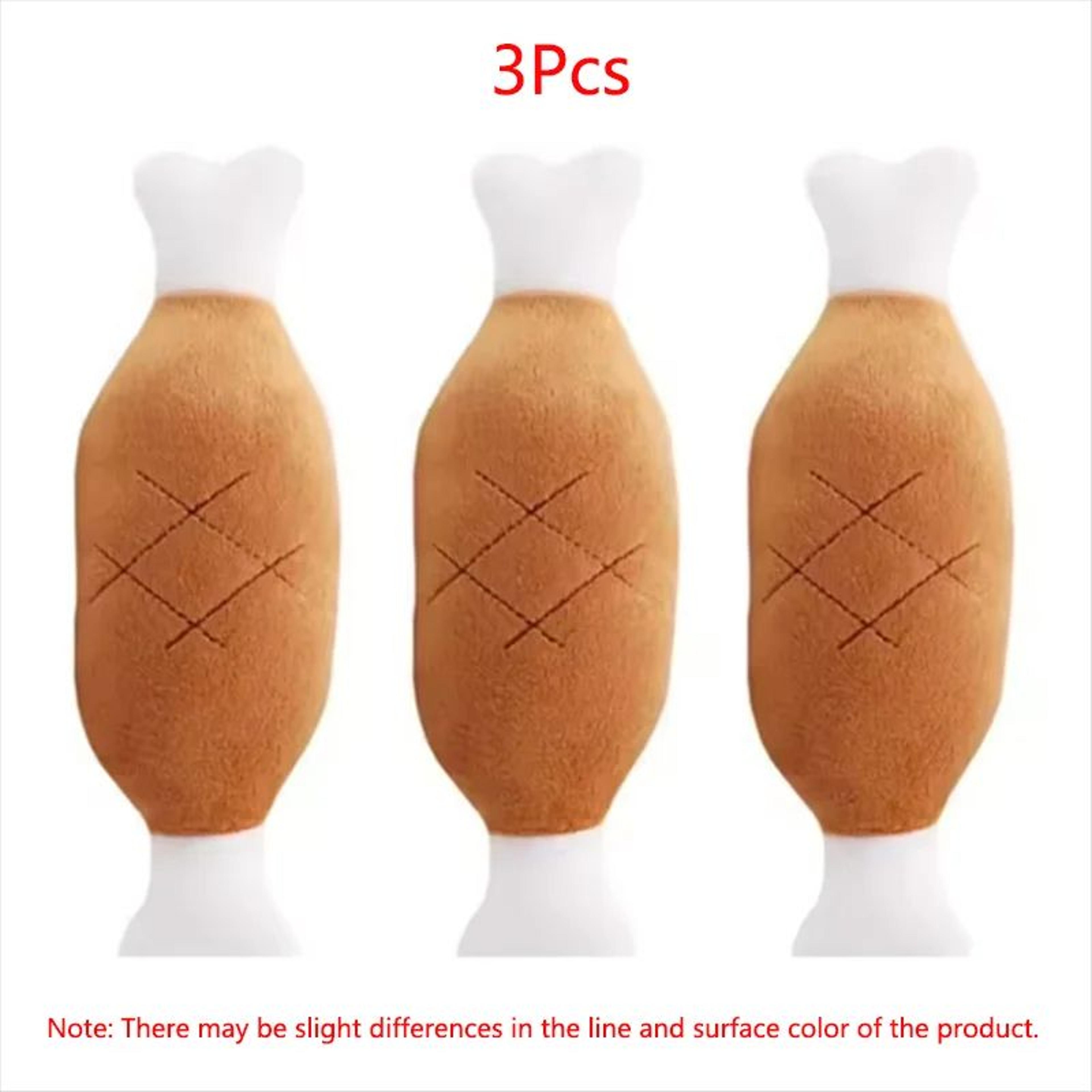 Interactive Plush Squeaky Chicken Leg Dog Toy  Soft BoneShaped Chew Toy For Small Medium  Large Dog 8
