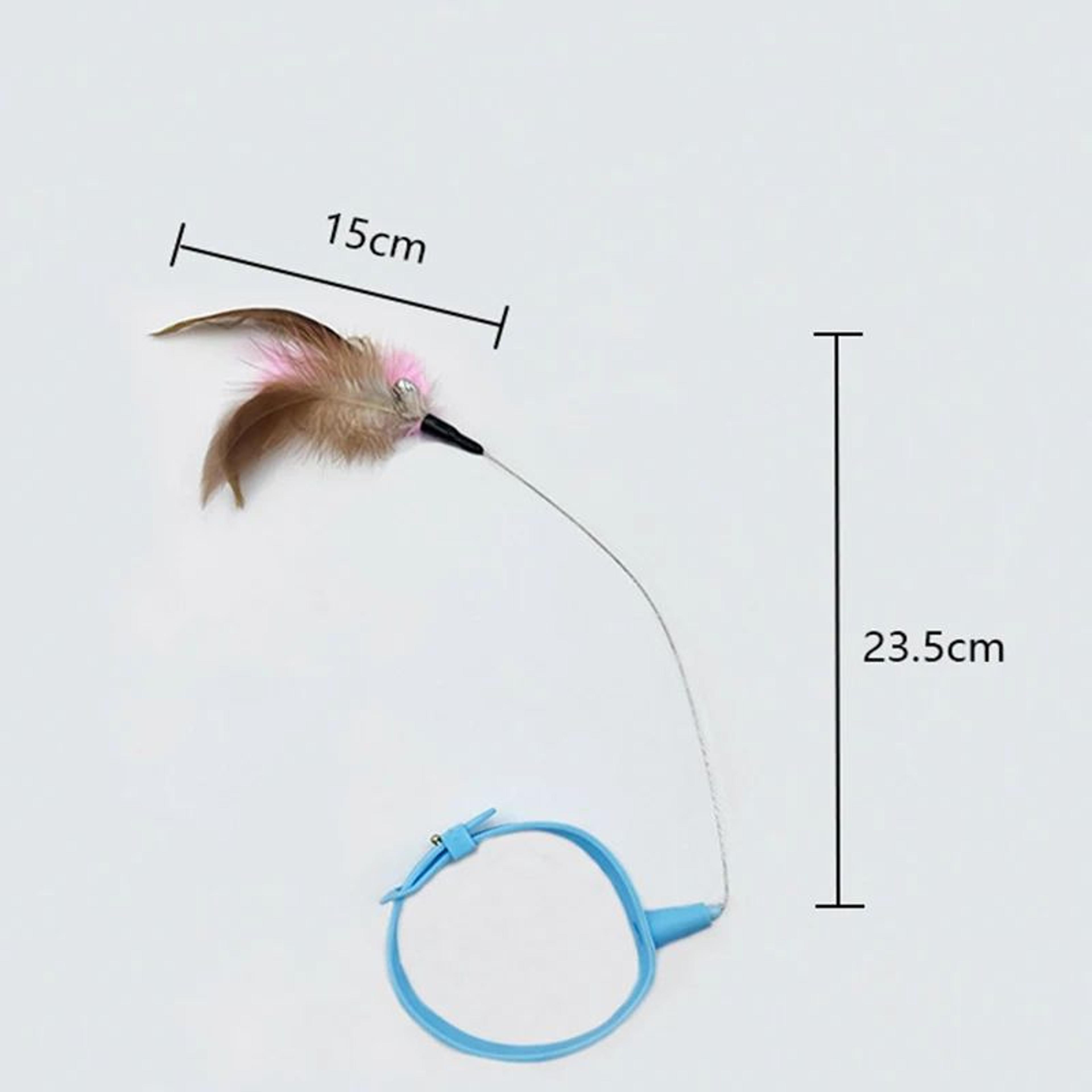 Feather Bell Cat Collar Toy  Interactive SelfEntertainment Teaser Collar For Indoor Cats 5