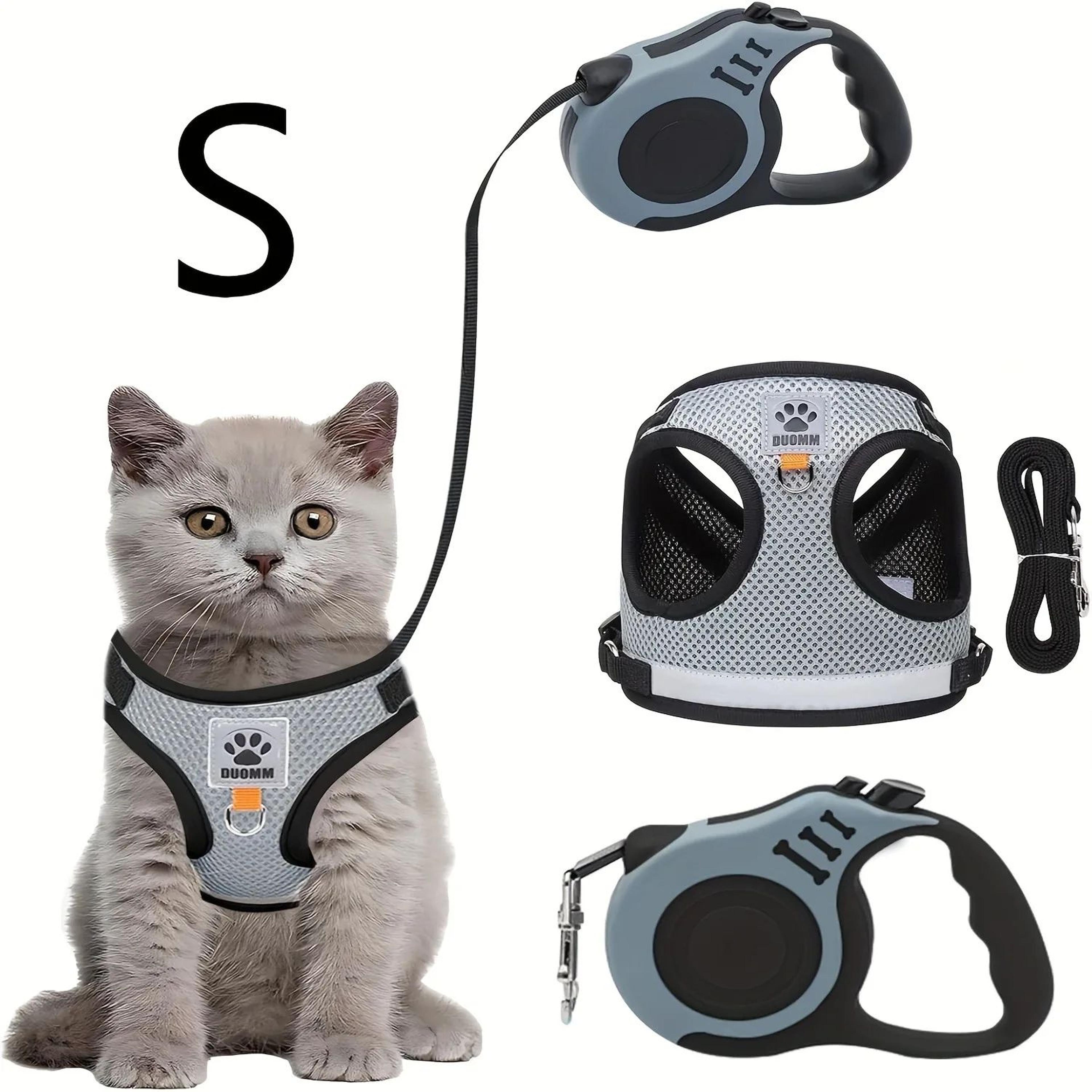Adjustable Cat Harness And Leash Set  Soft Breathable Kitten Walking Vest Pet Collar  Outdoor Safet 6