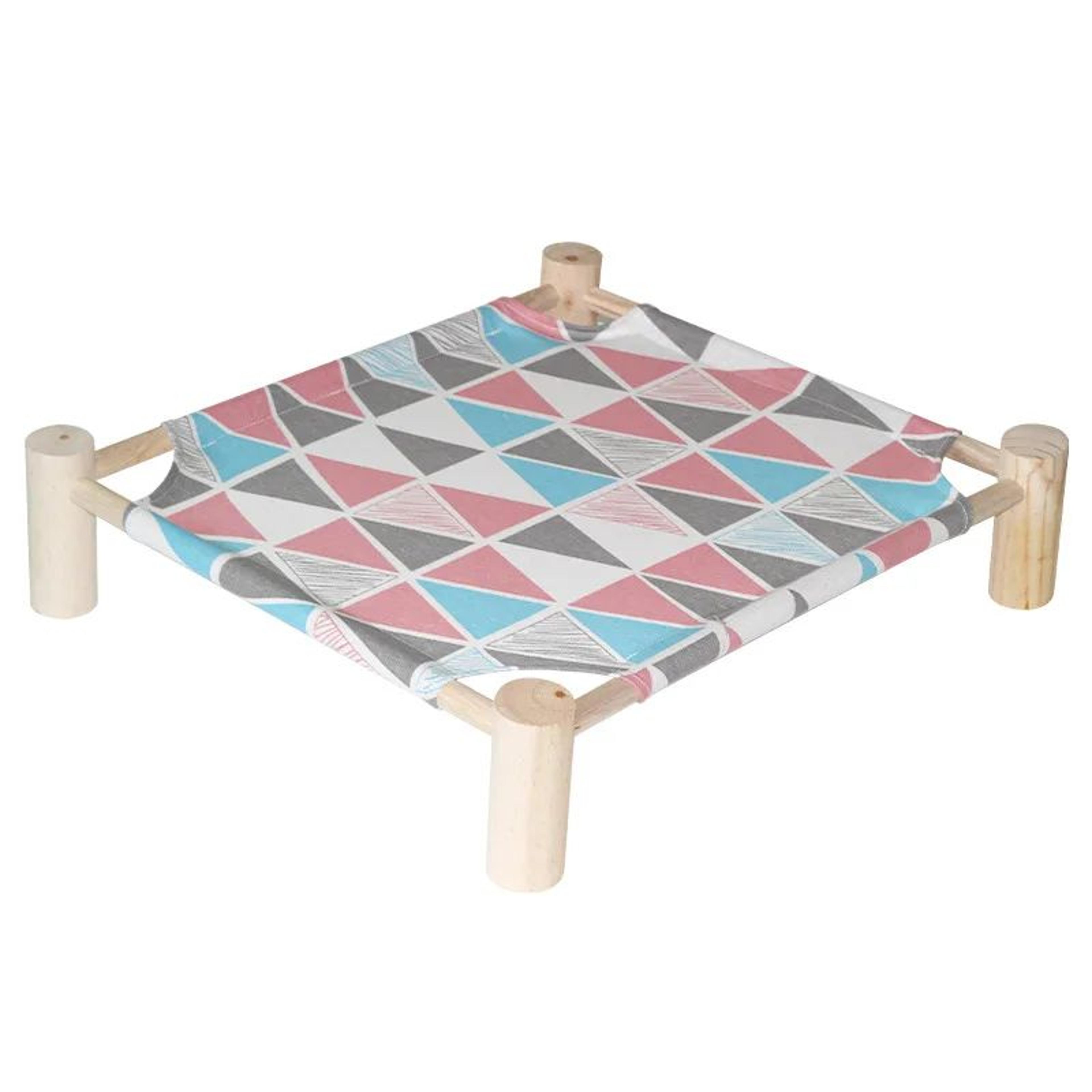 Outdoor Elevated Cat Bed House  Breathable Canvas Pet Hammock Bed With Durable Wooden Frame For Cat 8