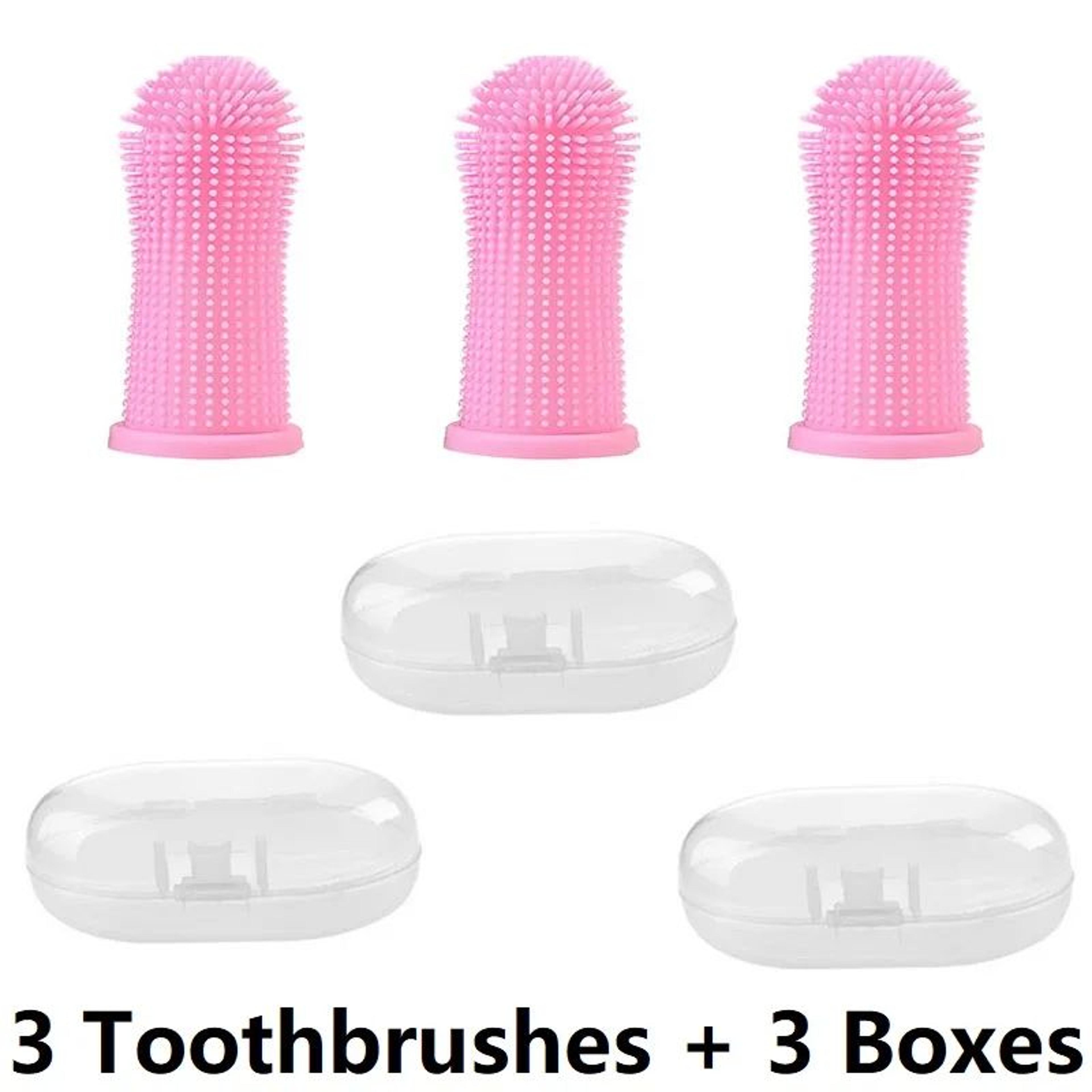 3Piece Pet Finger Toothbrush Set  Dog  Cat Dental Cleaning Finger Brushes For Oral Care And Teeth C 8