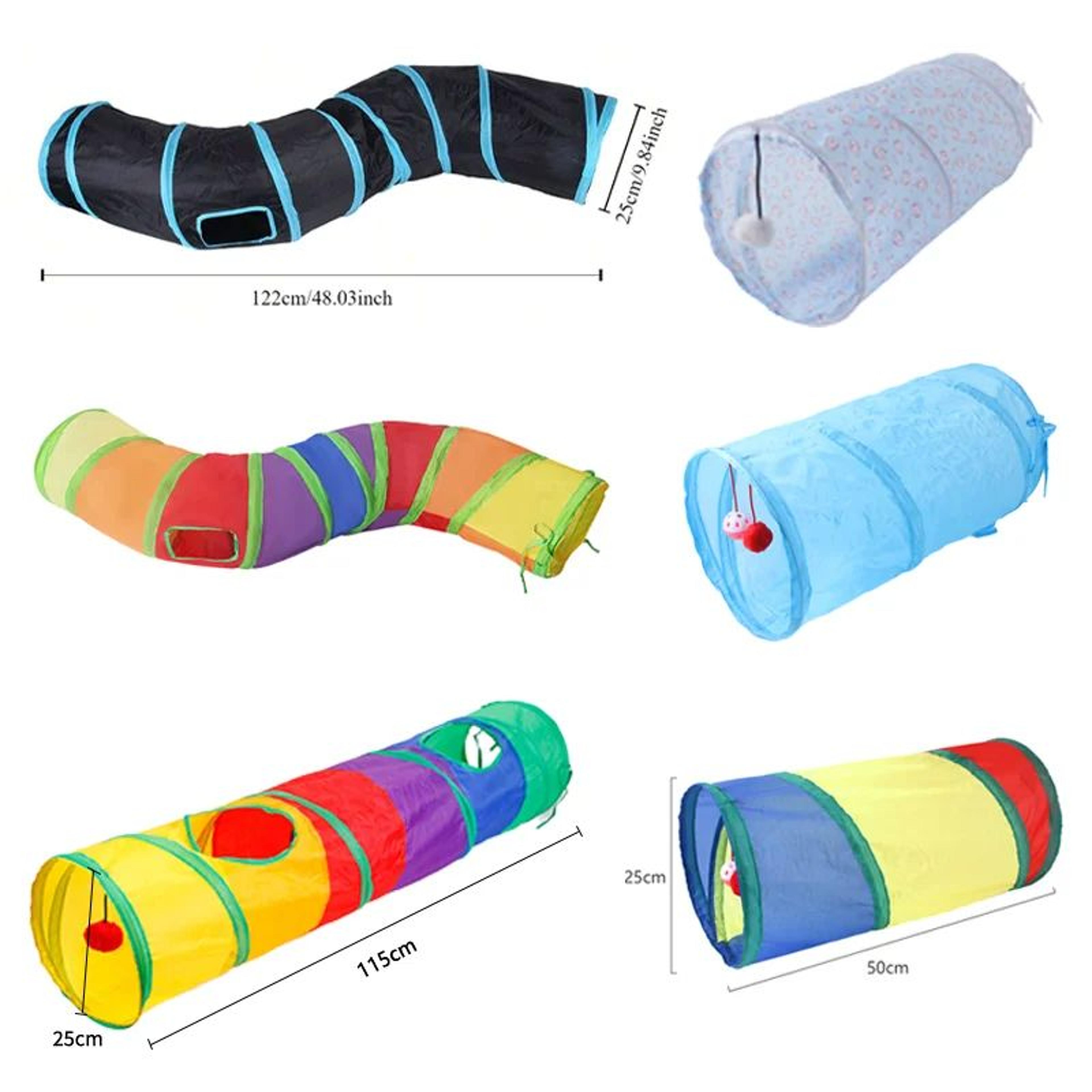 Rainbow Collapsible Cat Tunnel  Interactive Hide  Seek Play Tube For Cats Kittens  Puppies 5
