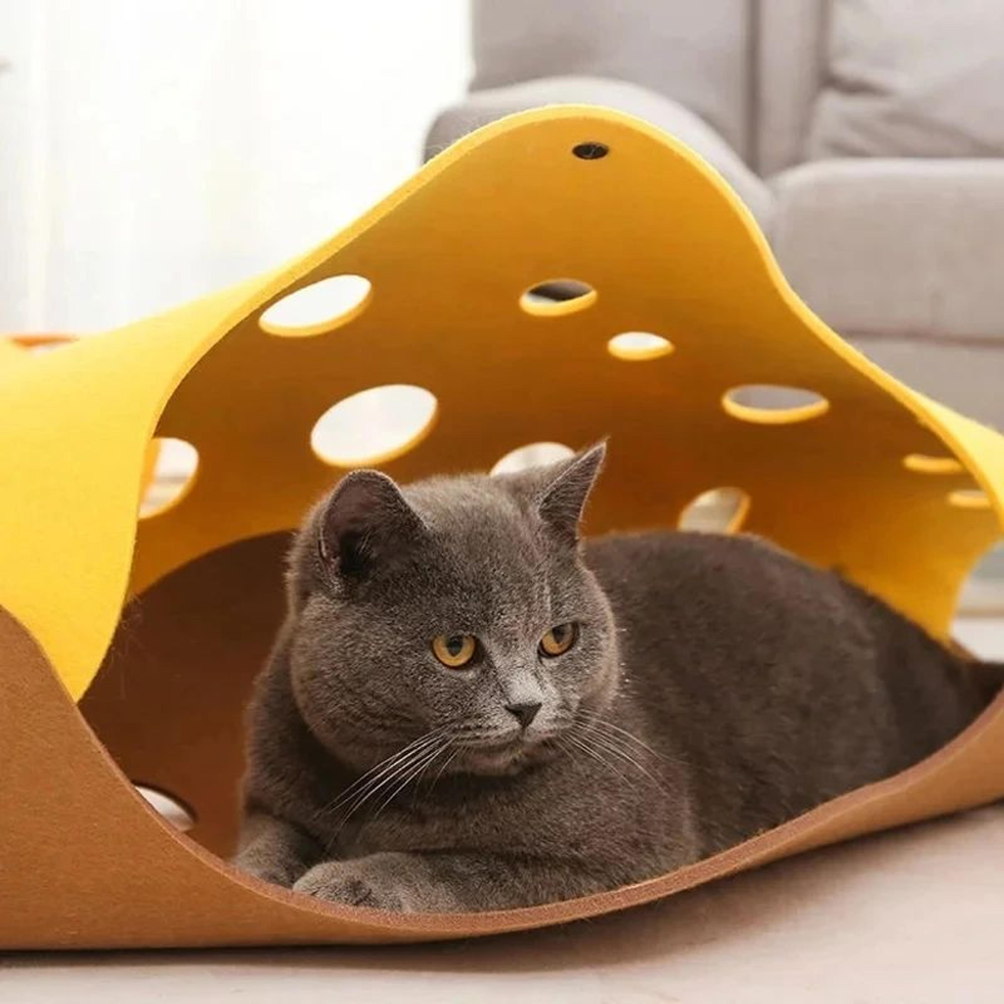 DIY Felt Cat Tunnel Nest  Collapsible Modular Kitten Play Tunnel  Cozy Hideaway House 4