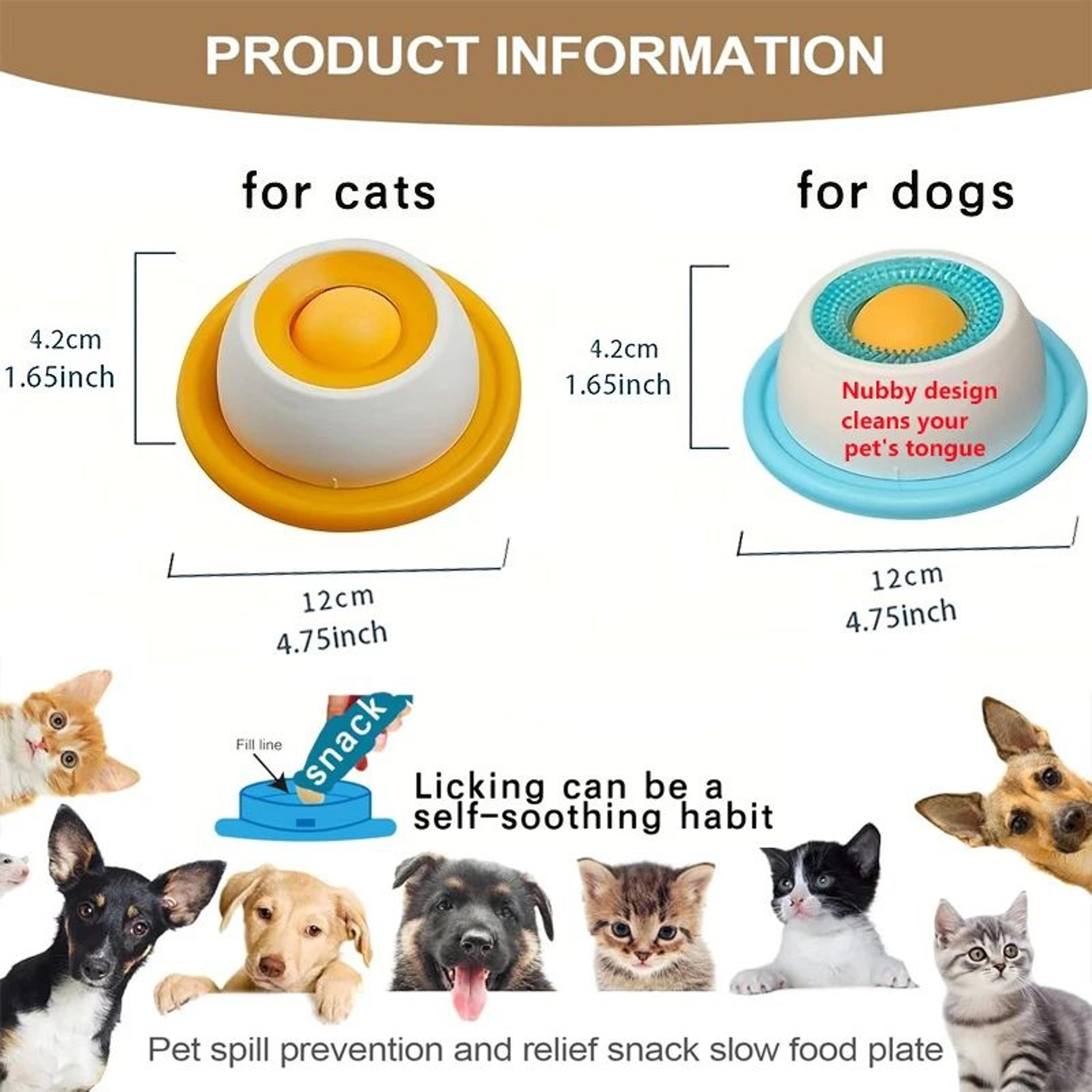 Yogurt Licking Mat Slow Feeder Bowl  Interactive Pet Treat  Dental Care Mat For Dogs  Cats 1