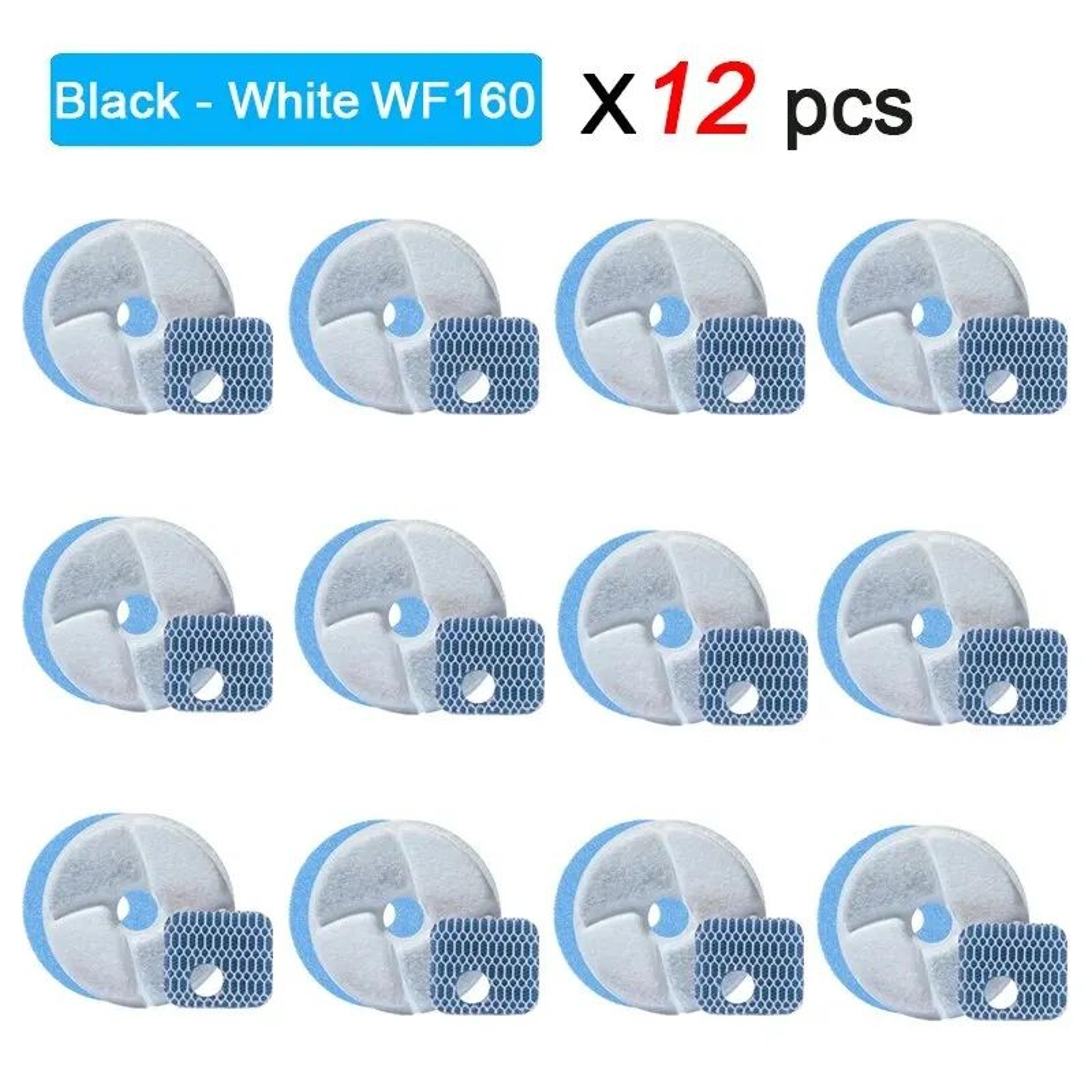 12Pack Pet Fountain Replacement Filters  Activated Carbon  Resin Water Filters For Cat  Dog Water F 6