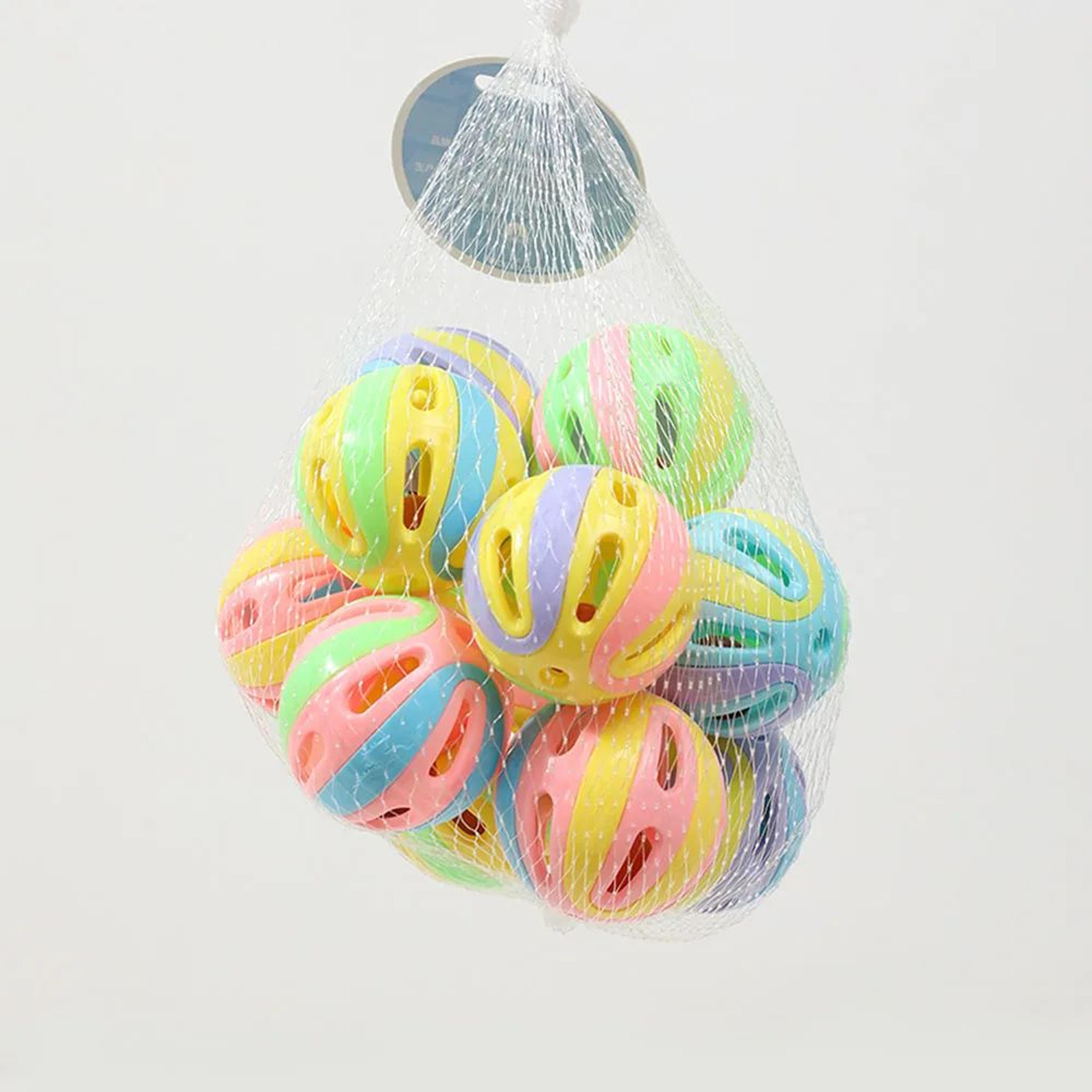 Large Colorful Bell Ball Cat Toy  Interactive SelfPlay Jingly Ball For Cats  Kittens 4