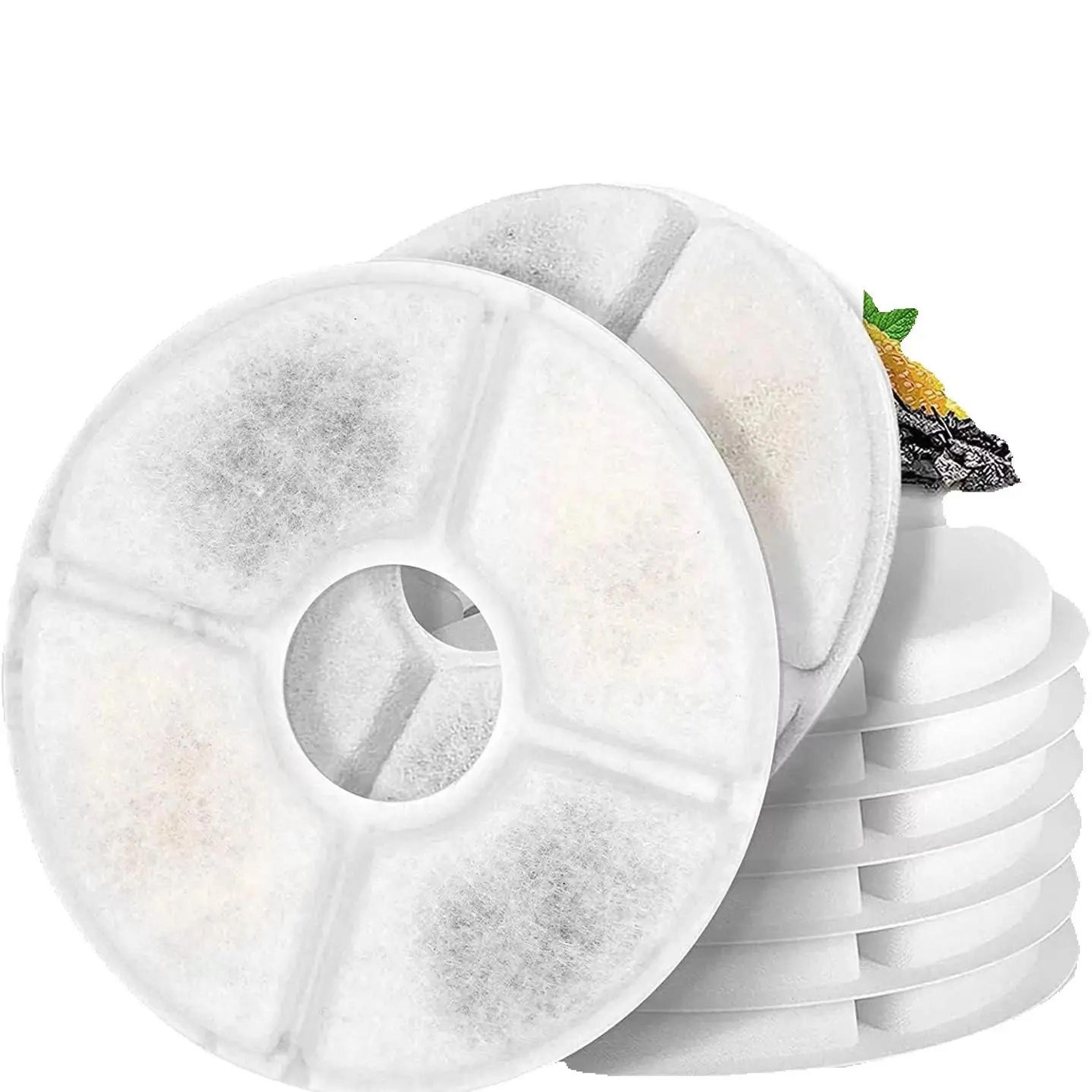 triple filtration pet water fountain filters – replacement filter & sponge set for 81 oz pet fountains