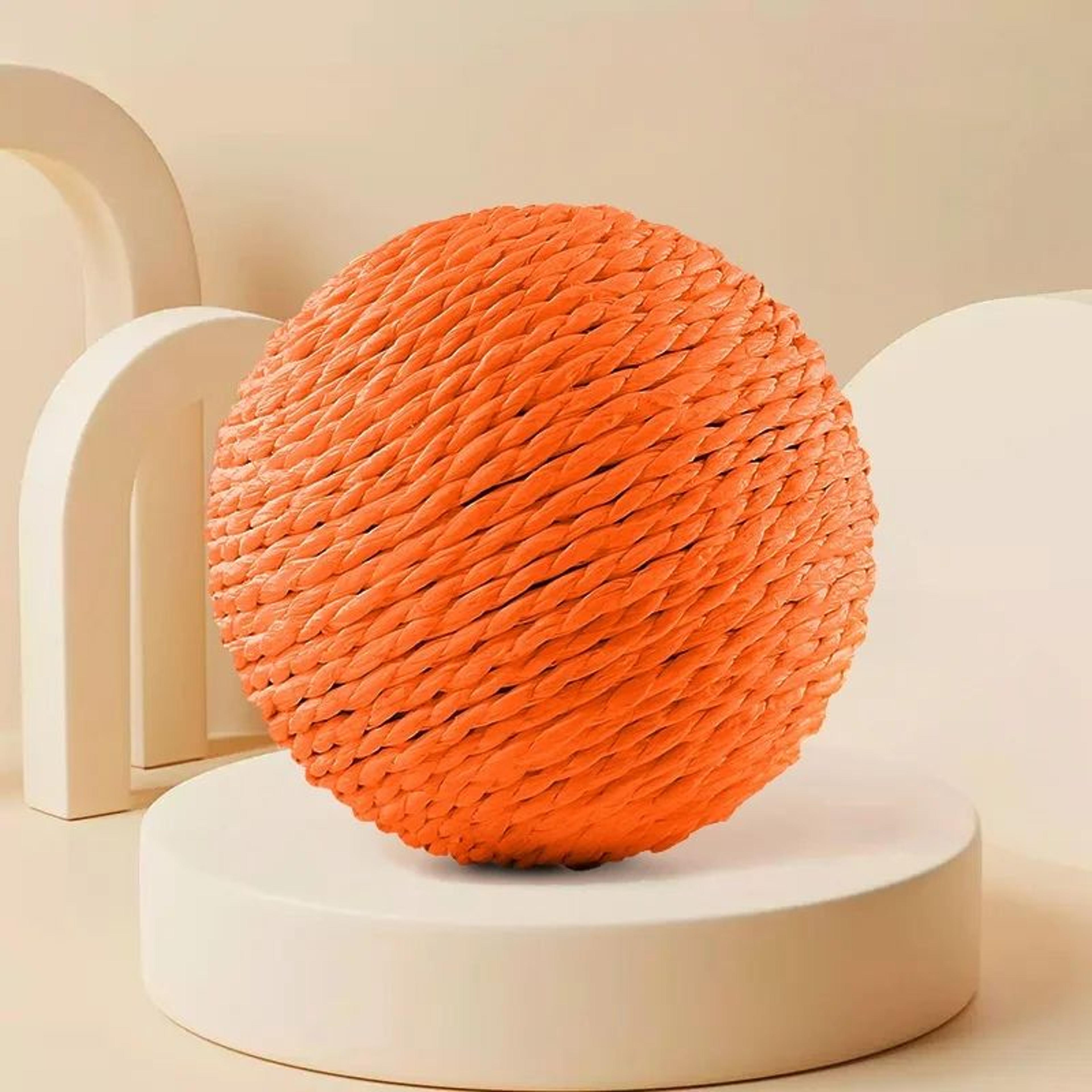 Interactive Sisal Cat Scratching Ball Toy With Sound  Teething Dental Cleaning  AntiBite Play Ball  8