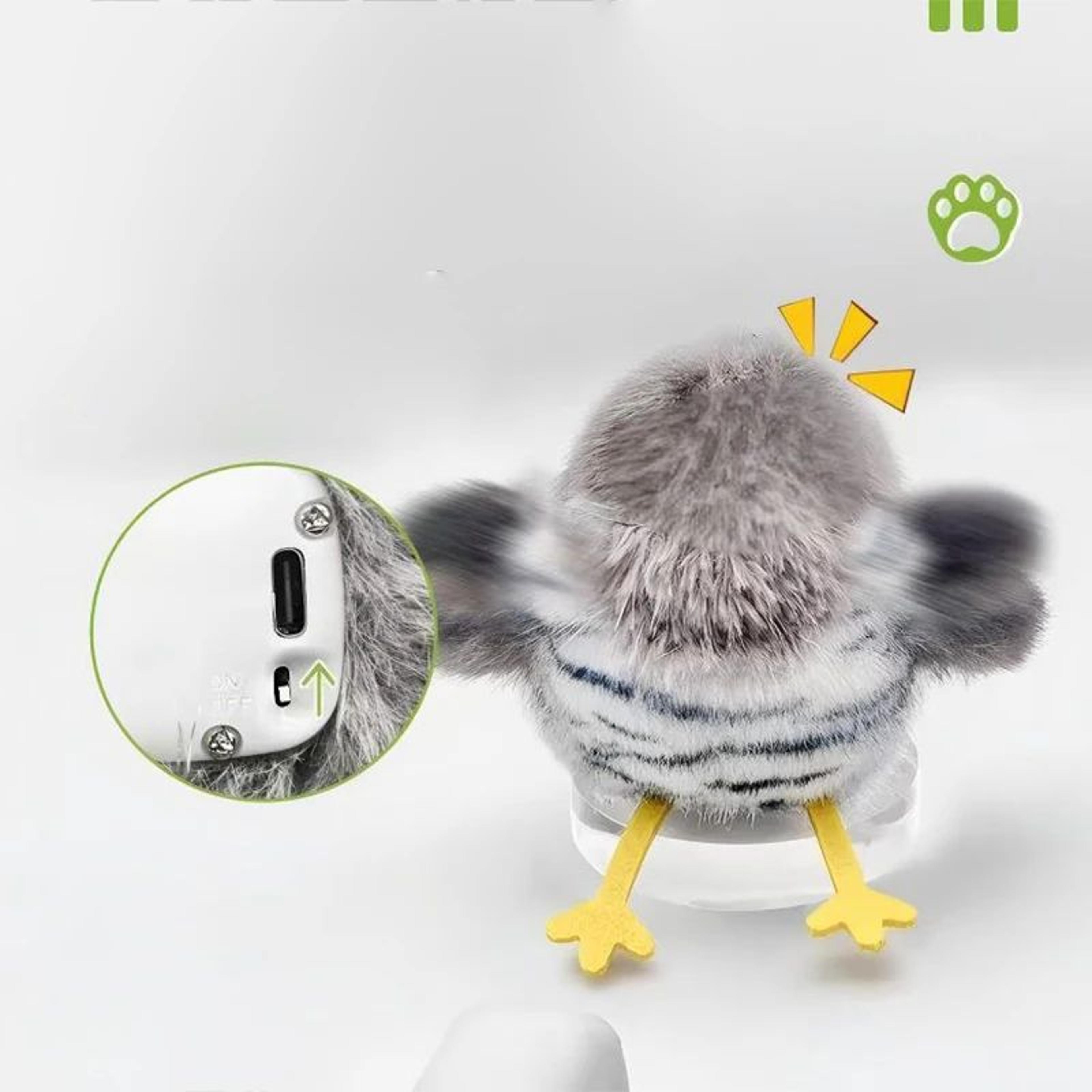 Interactive Flying Bird Cat Toy  USB Rechargeable TouchActivated Chirping Bird For Hunting Exercise 5