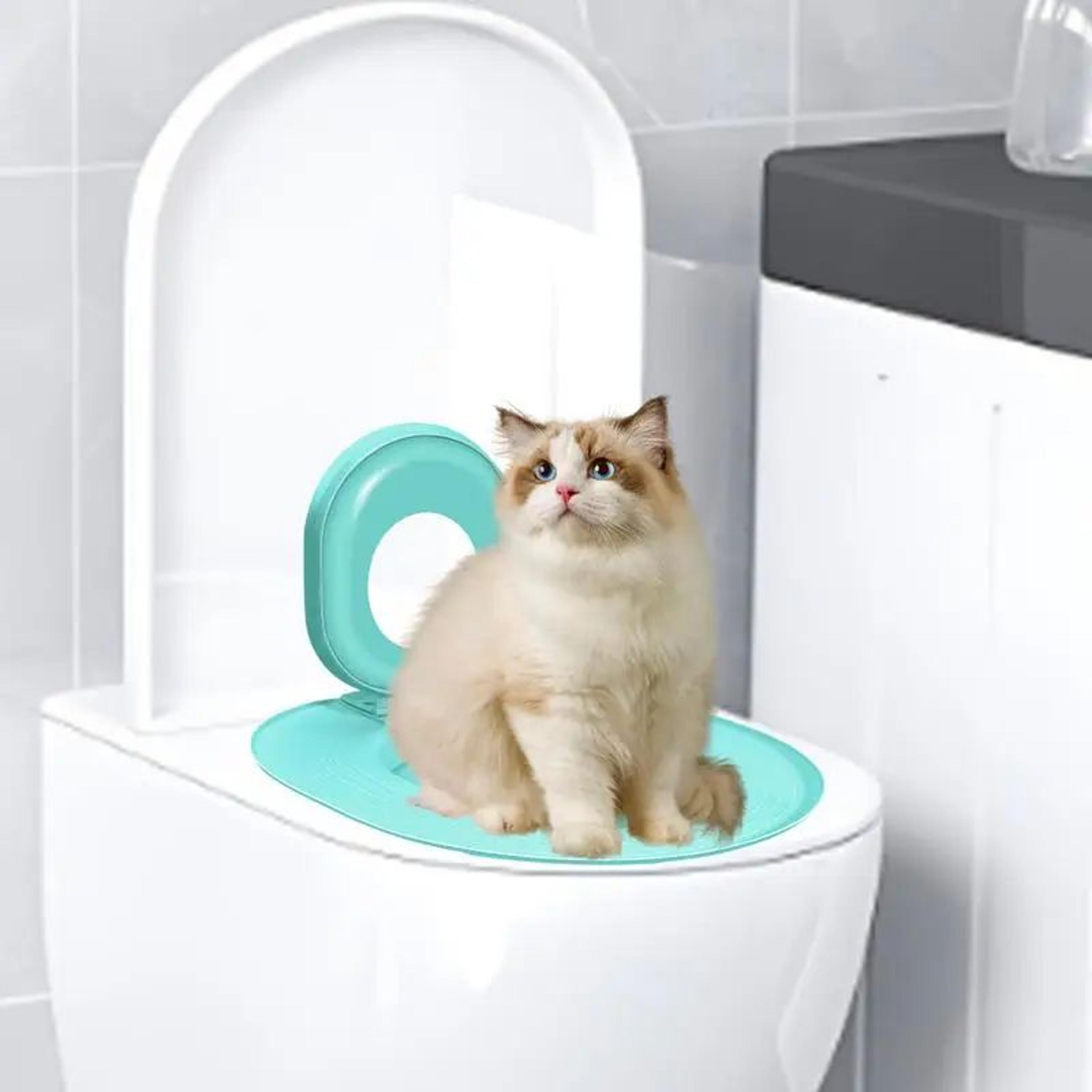 Reusable Cat Toilet Training Kit  EcoFriendly Pet Potty Trainer Seat With Suction Cups 5