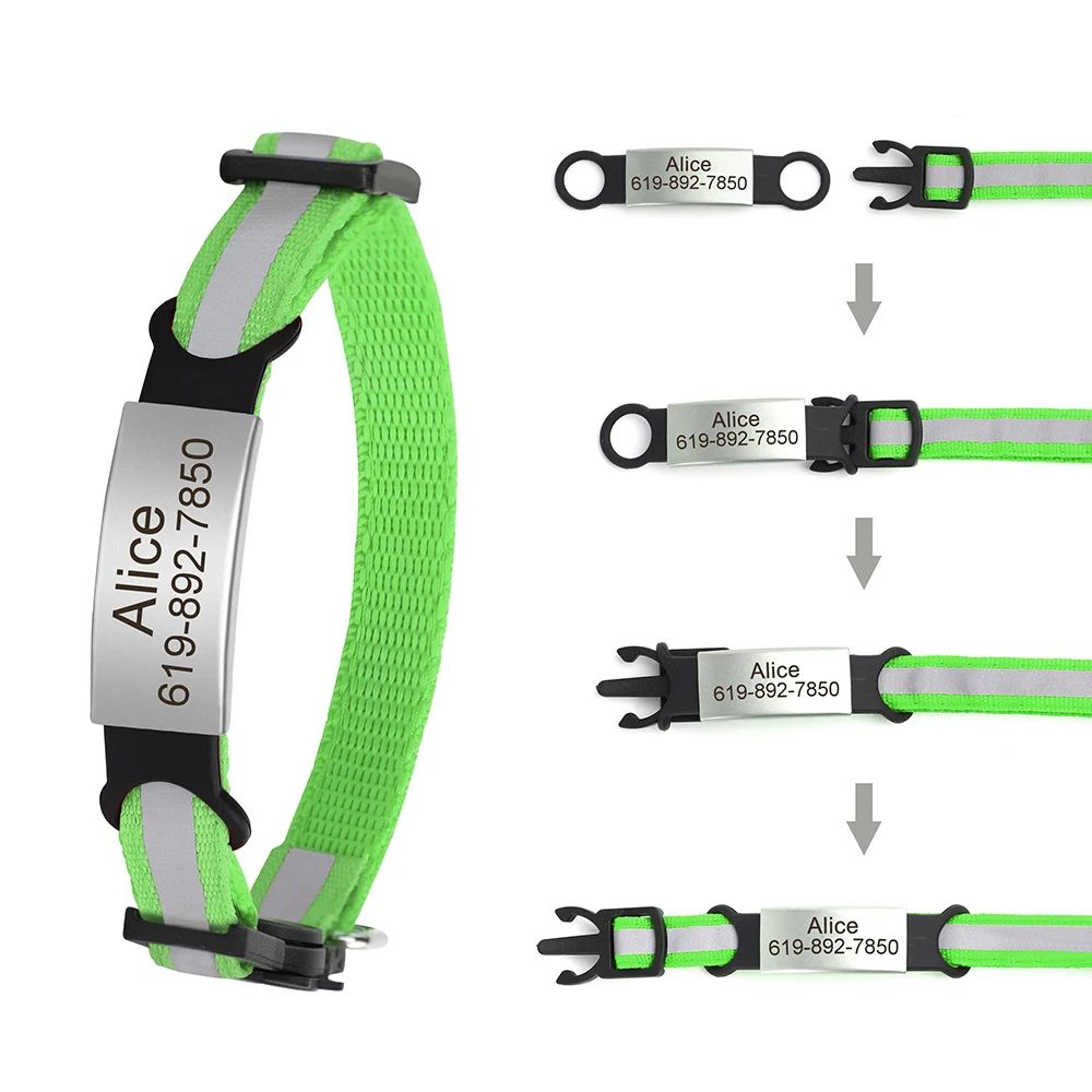 Personalized Reflective Cat Collar With Free Engraved ID Tag  Bell For Cats  Small Dogs 2