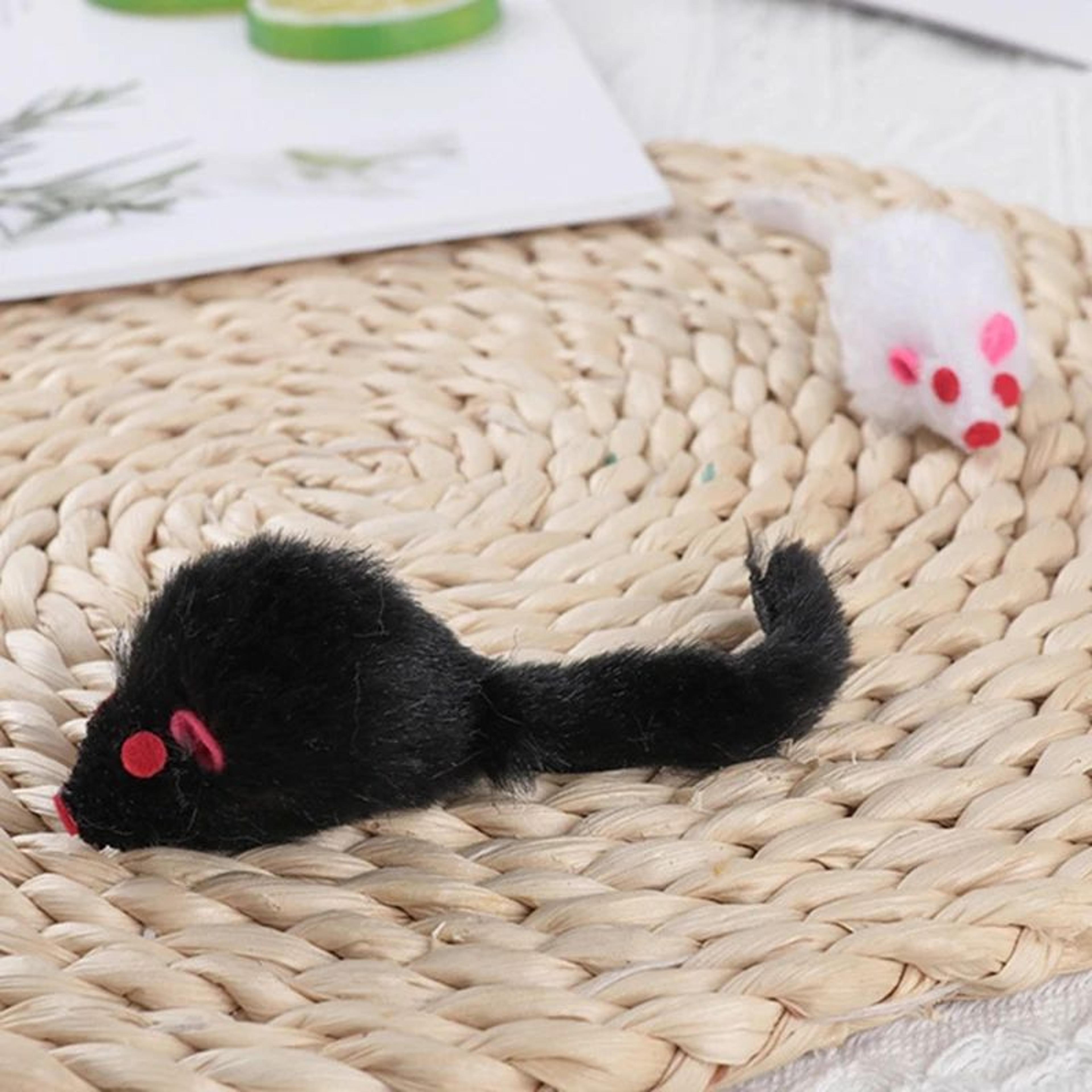Interactive Plush Mouse Cat Toy  Soft Rattle Squeaker Mouse For Indoor Cats 2