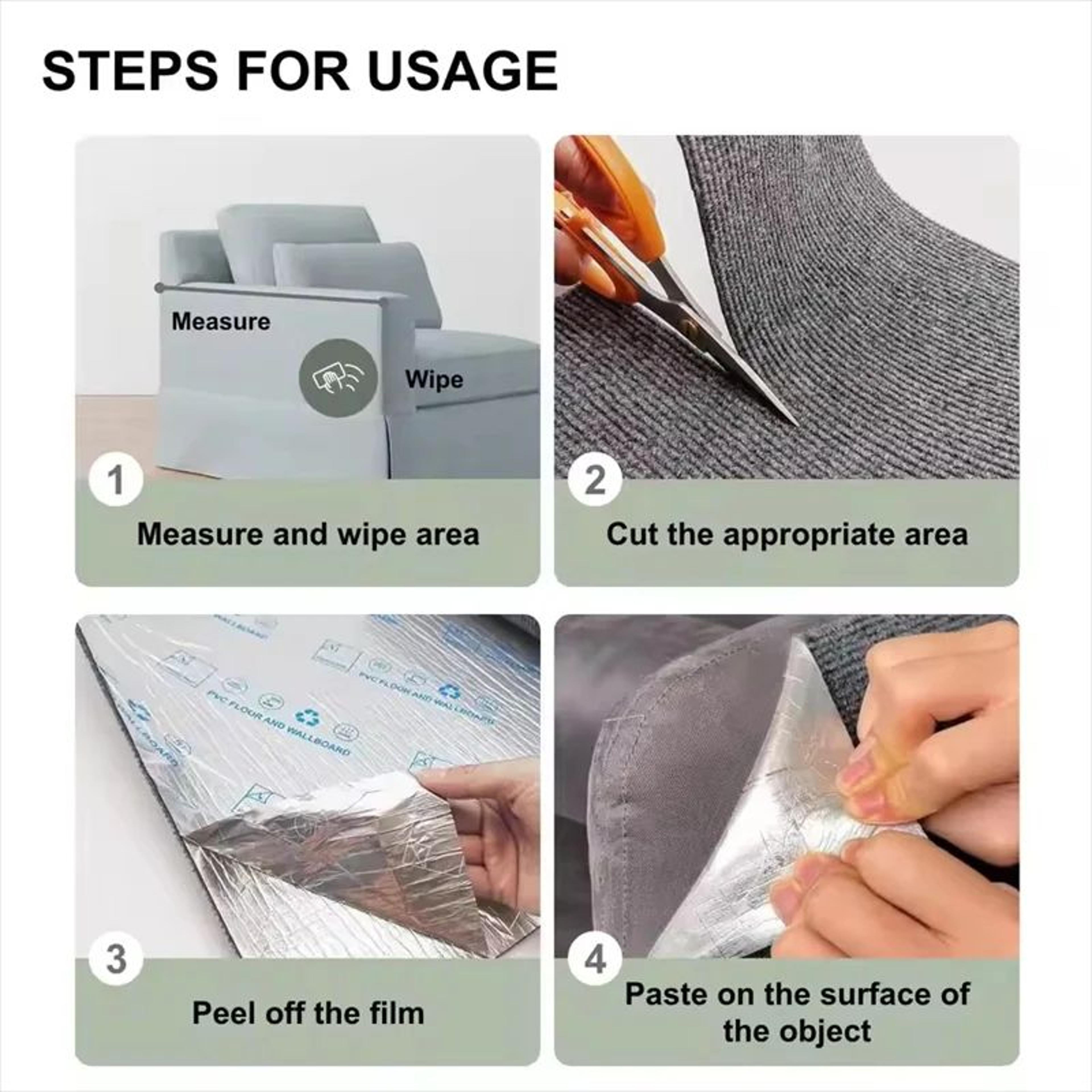 SelfAdhesive Cat Scratch Protection Mat  Trimmable Carpet Scratch Board For Sofa Walls  Furniture 3