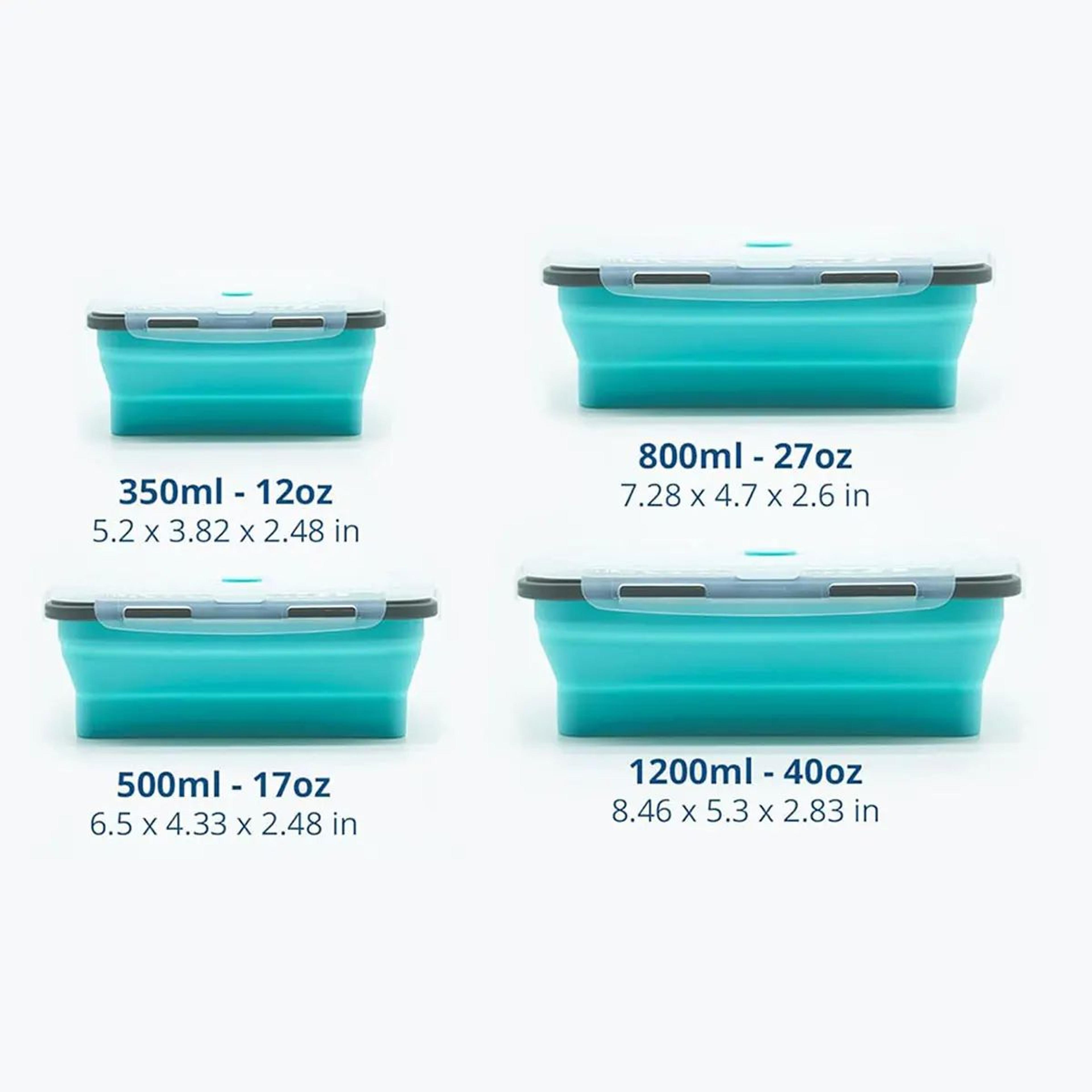 Collapsible Silicone Food Storage Containers With Lids  Foldable Freezer  Dishwasher Safe Lunch Box 11