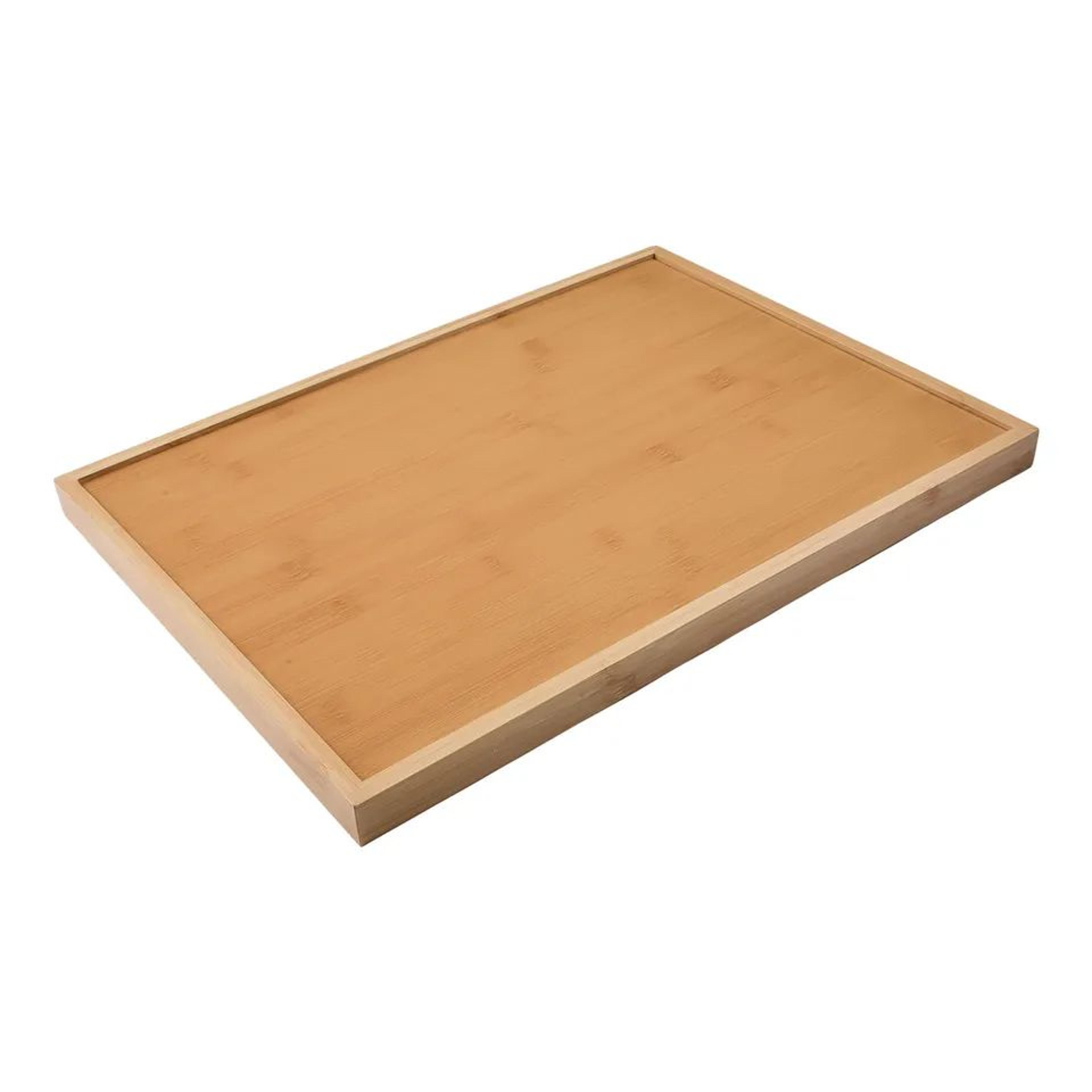 Wooden Serving Tray  Rectangular Food Serving Platter For Breakfast Tea Dining  Party Use 5